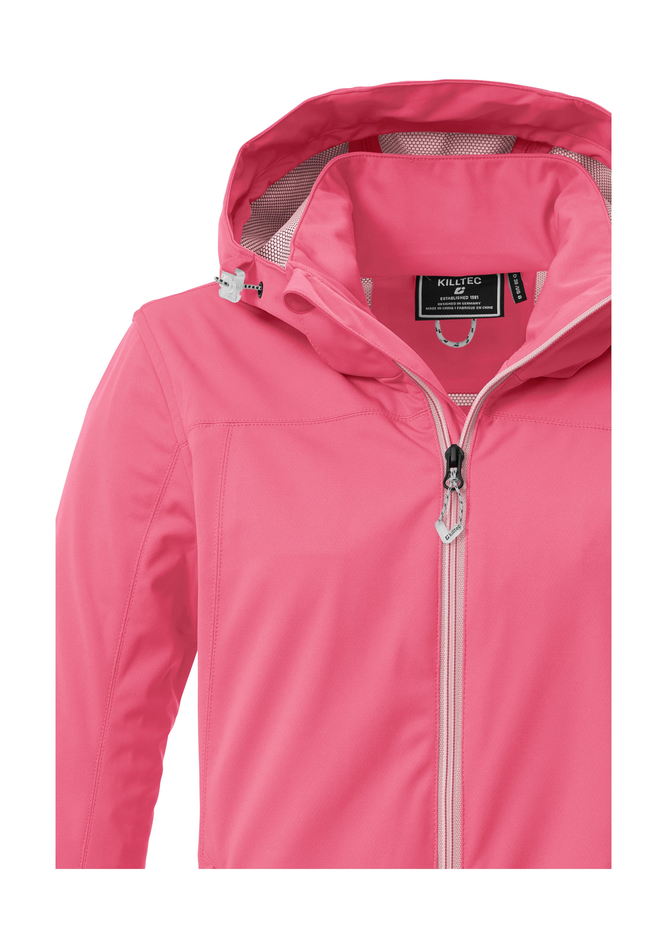 Killtec Softshelljacke »KOS 69 WMN SFTSHLL JCKT« Winddichte, wasserabweisende Damenjacke mit abnehmbarer Kapuze