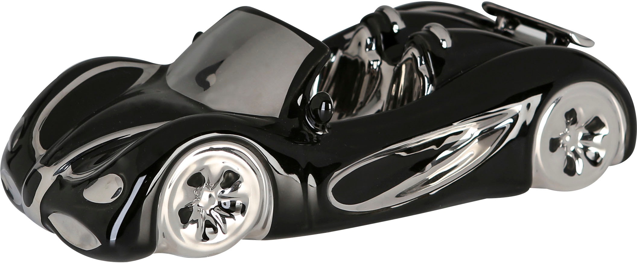 GILDE Dekoobjekt »Cabrio, schwarz/silber«, (1 St.), aus Keramik, Wohnzimmer
