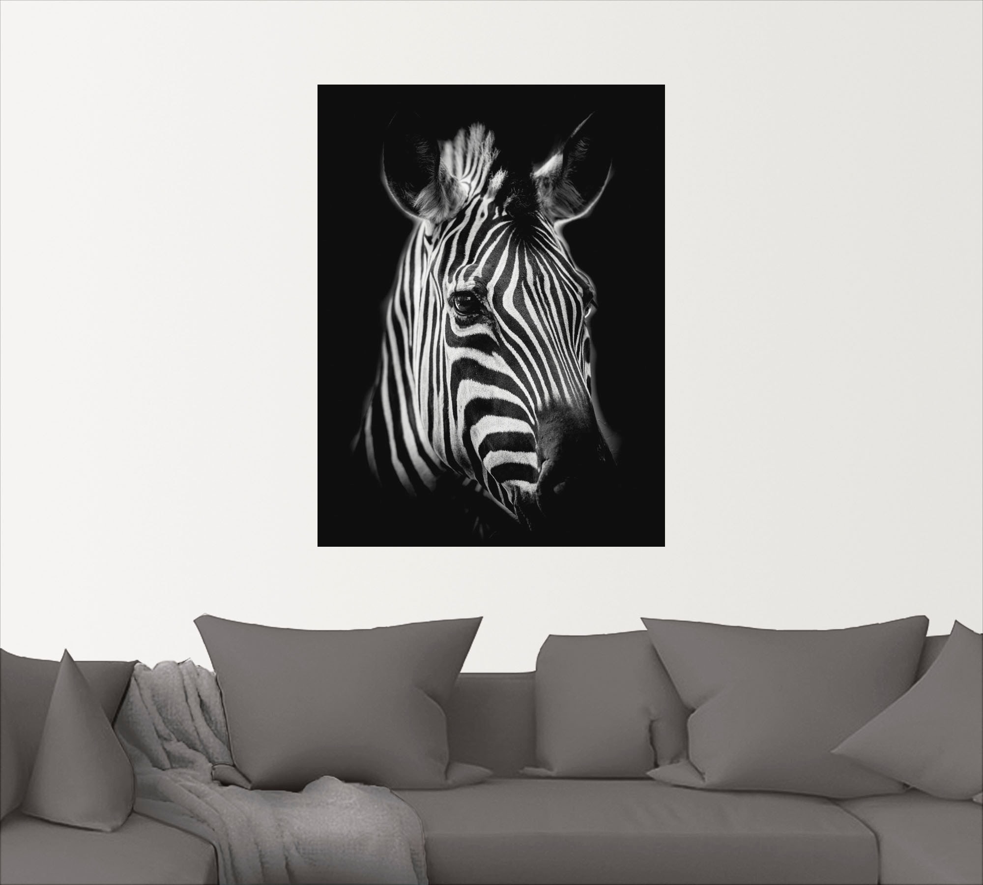 Artland Wandbild »Zebra«, Zebra Bilder, (1 St.), als Alubild, Outdoorbild, Leinwandbild, Poster, Wandaufkleber