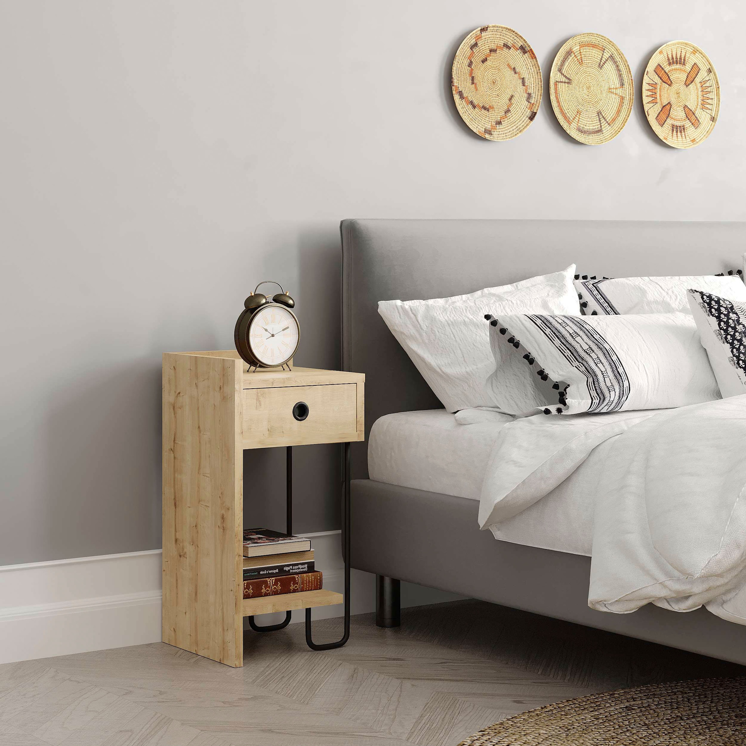 Decortie Nachttisch »SIRIUS NACHTTISCH LINKS MODUL«, (Packung, 1 St.), Leichte Montage, Lagerung, Platzsparend