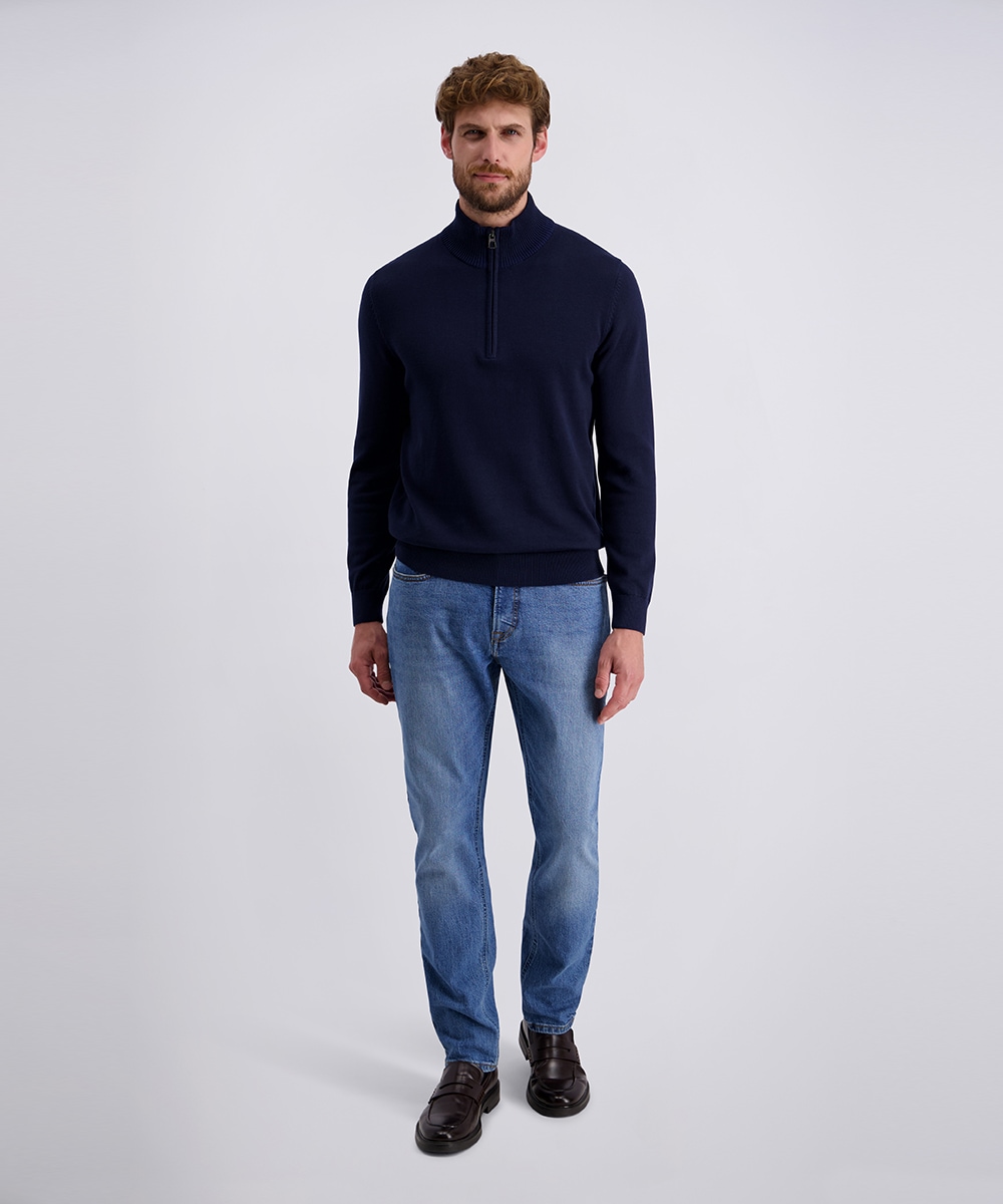 Pierre Cardin Strickpullover, mit Troyer Kragen