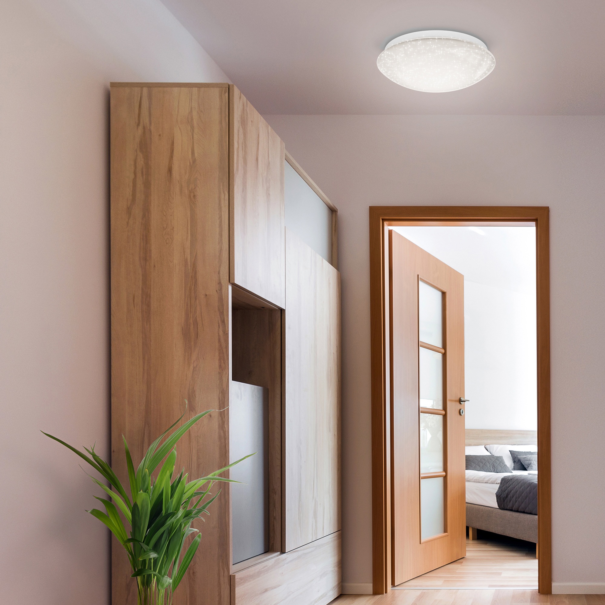 B.K.Licht LED Deckenleuchte, 1 flammig, Leuchtmittel LED-Modul | LED fest integriert, RGBW, Deckenlampe, 4-stufig dimmbar, mit Farbwechsel, inkl. 10W LED