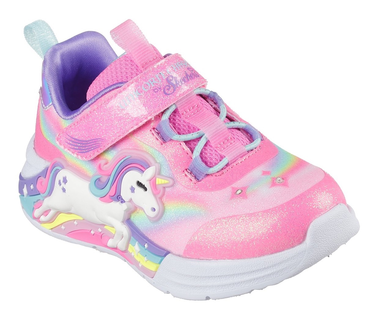 Skechers Lauflernschuh »UNICORN CHASER LIGHTS«, Babyschuh, Blinkschuh m. Einhornmotiv,...