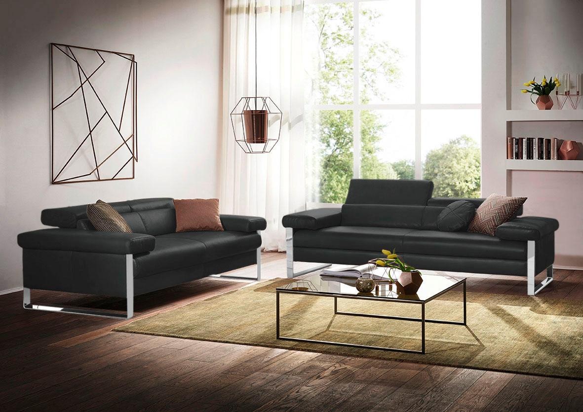 W.SCHILLIG 2-Sitzer »finn«, German Design Award 2016, Fußgestell Chrom glänzend, Breite 230 cm