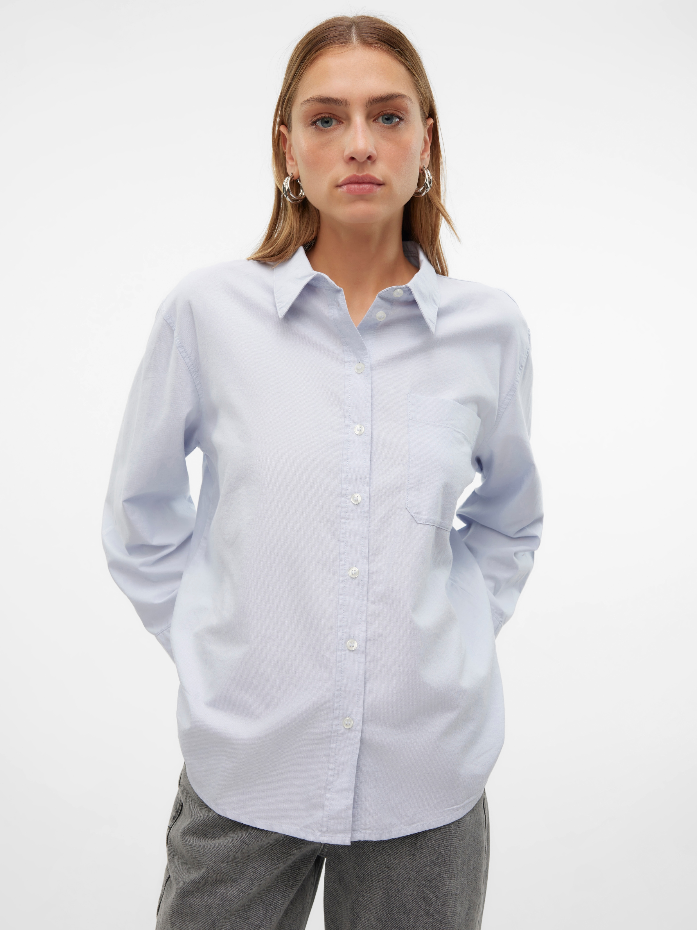 Vero Moda Langarmbluse »VMIDA OXFORD SHIRT WVN GA NOOS«