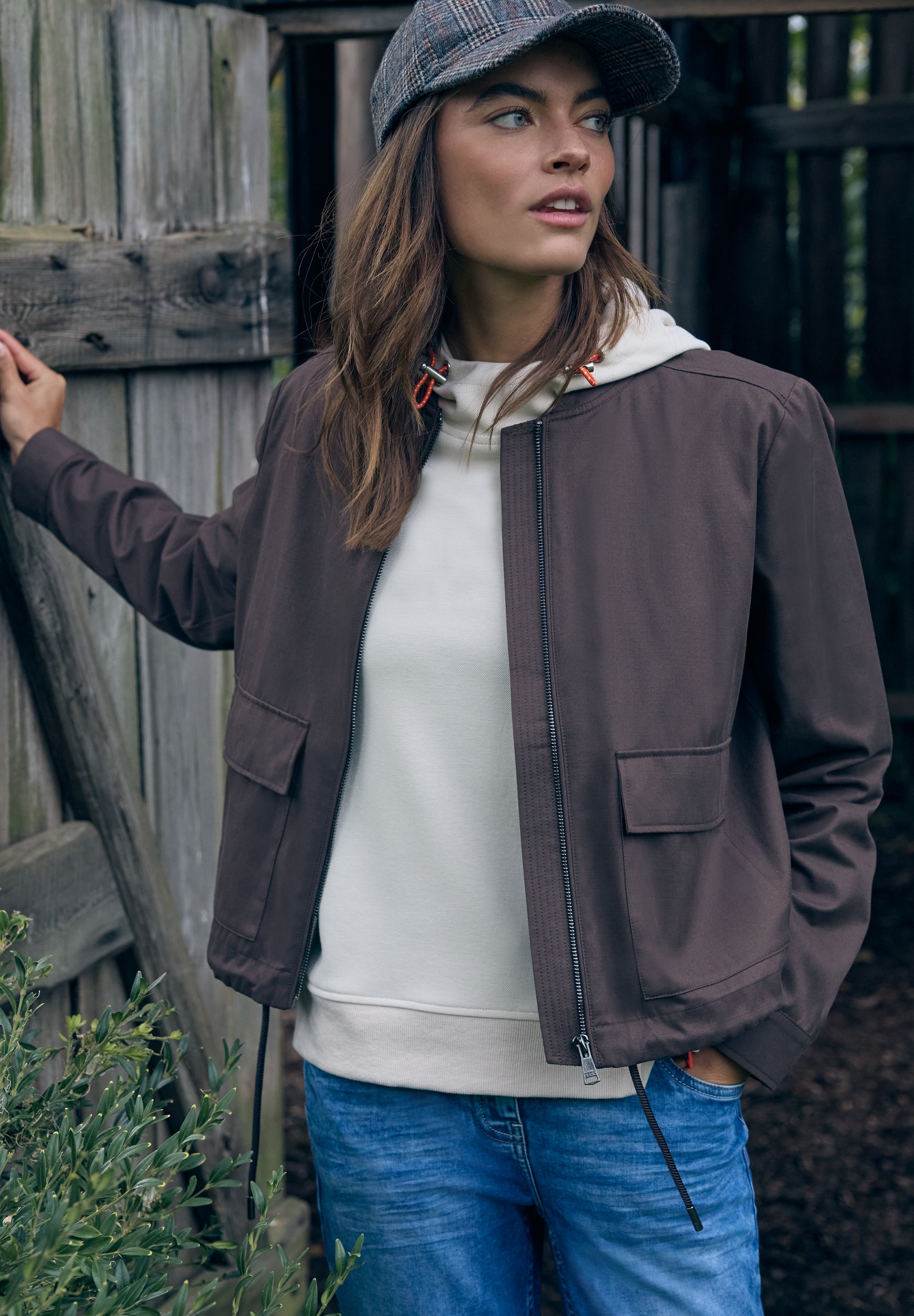 Cecil Blouson ohne Kapuze mit Stehkragen und seitlichen Taschen