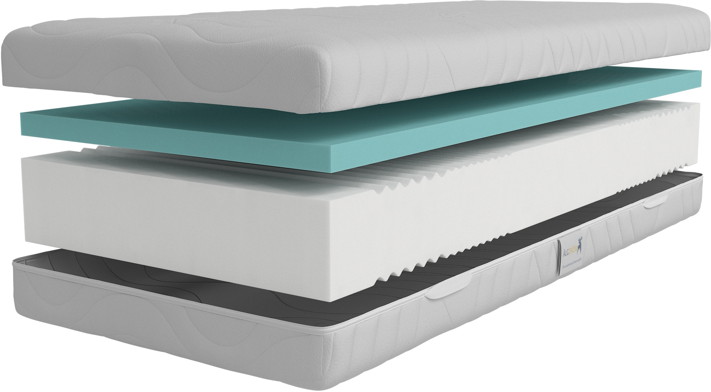 Älgdröm Komfortschaummatratze »NEUHEIT: Lasse PREMIUM, mit integriertem Gelschaumtopper, atmungsaktiv«, 28 cm hoch, (1 St., 1-tlg.), 7 Zonen Matratze, in 90x200 cm & weitere Größen, ergonomisch