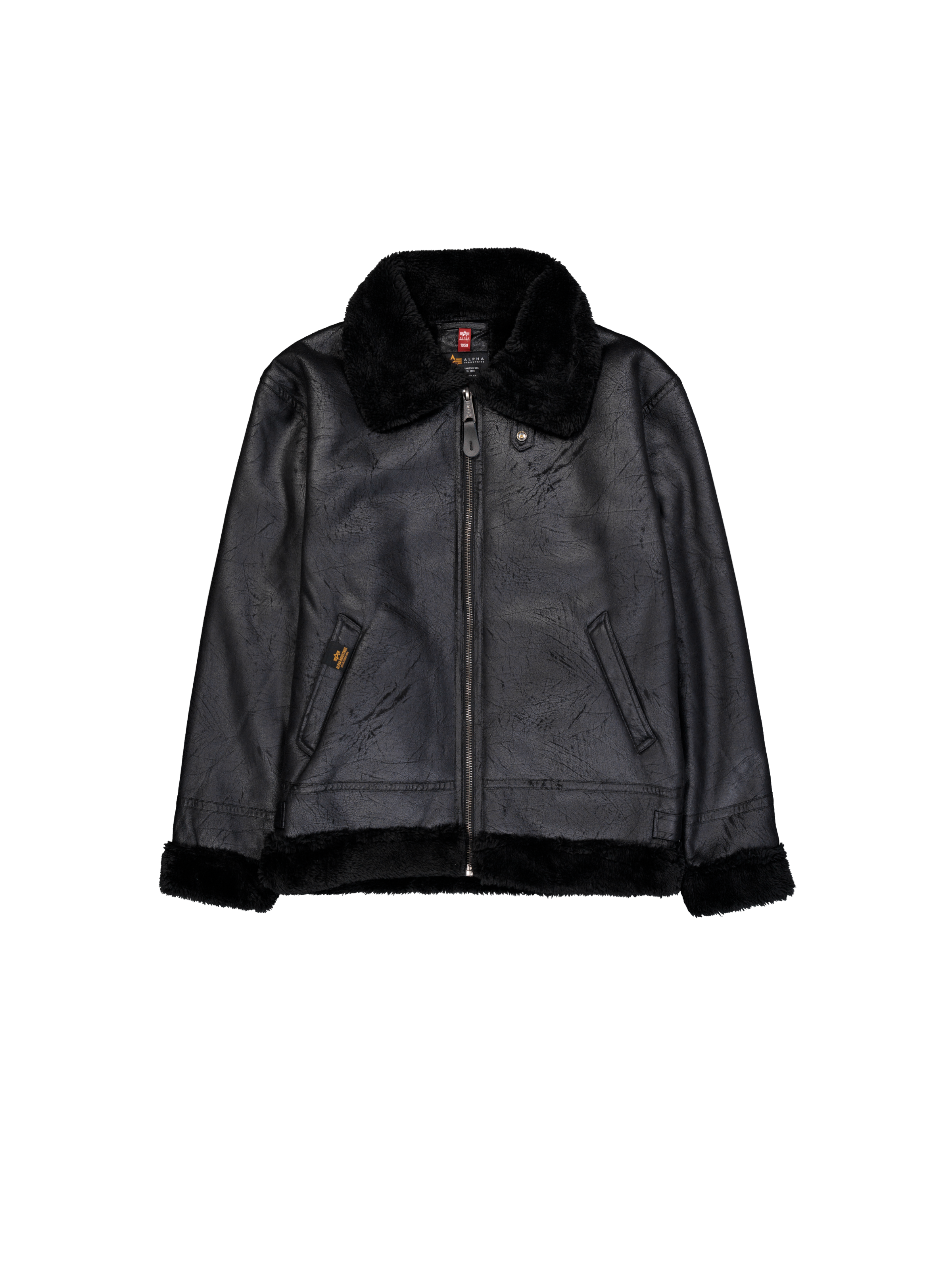 Alpha Industries Lederimitatjacke »B-3 Faux Leather« Kunstfaser, regular fit