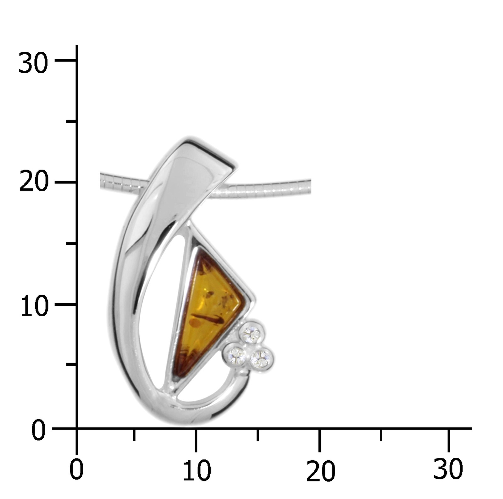 OSTSEE-SCHMUCK Kette mit Anhänger »- Gleiter-Dagny - Silber 925/000 - Bernstein/Zirk.«