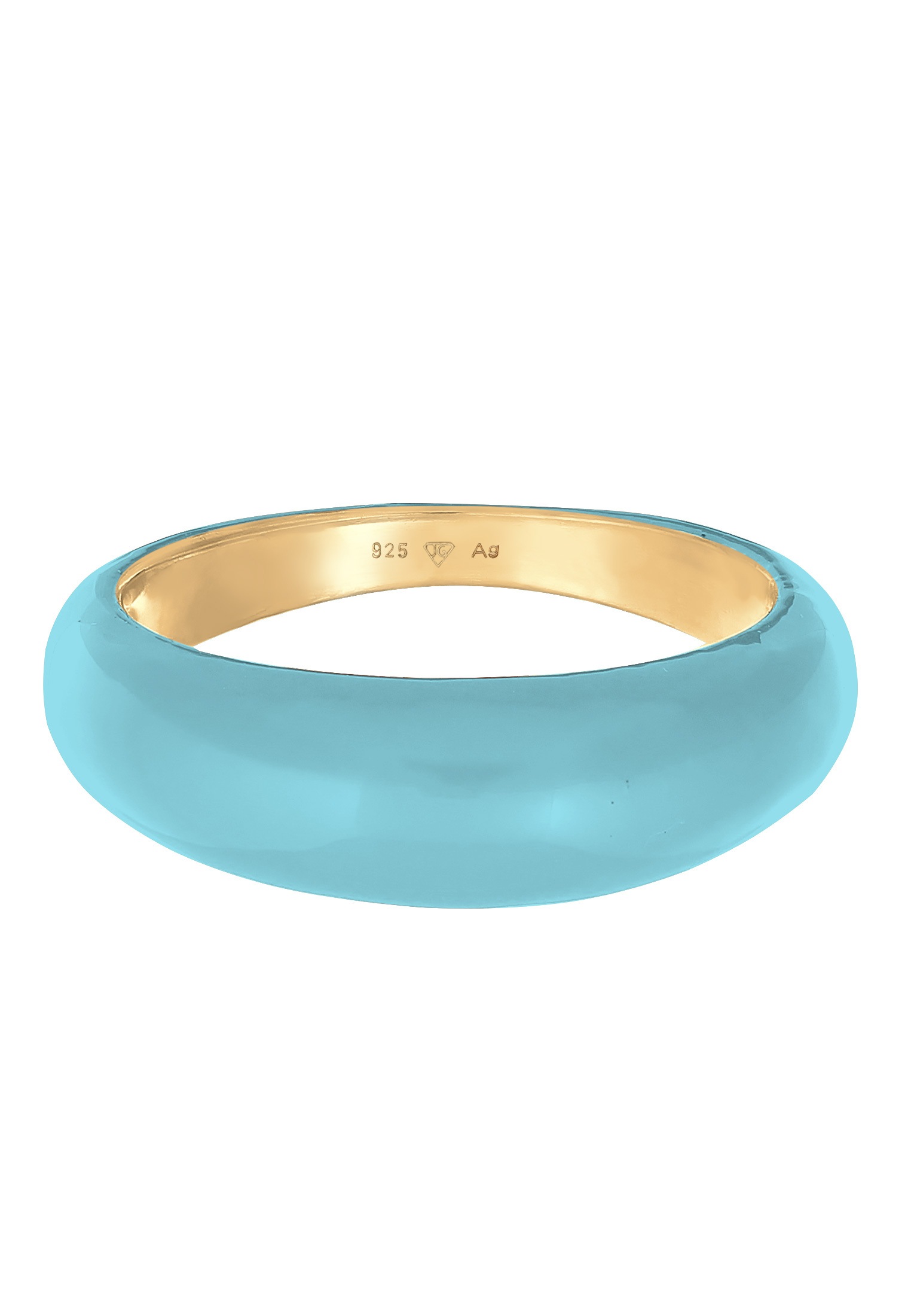 Elli Silberring »Ring Bandring Stapelring Emaille 925er Silber vergoldet«