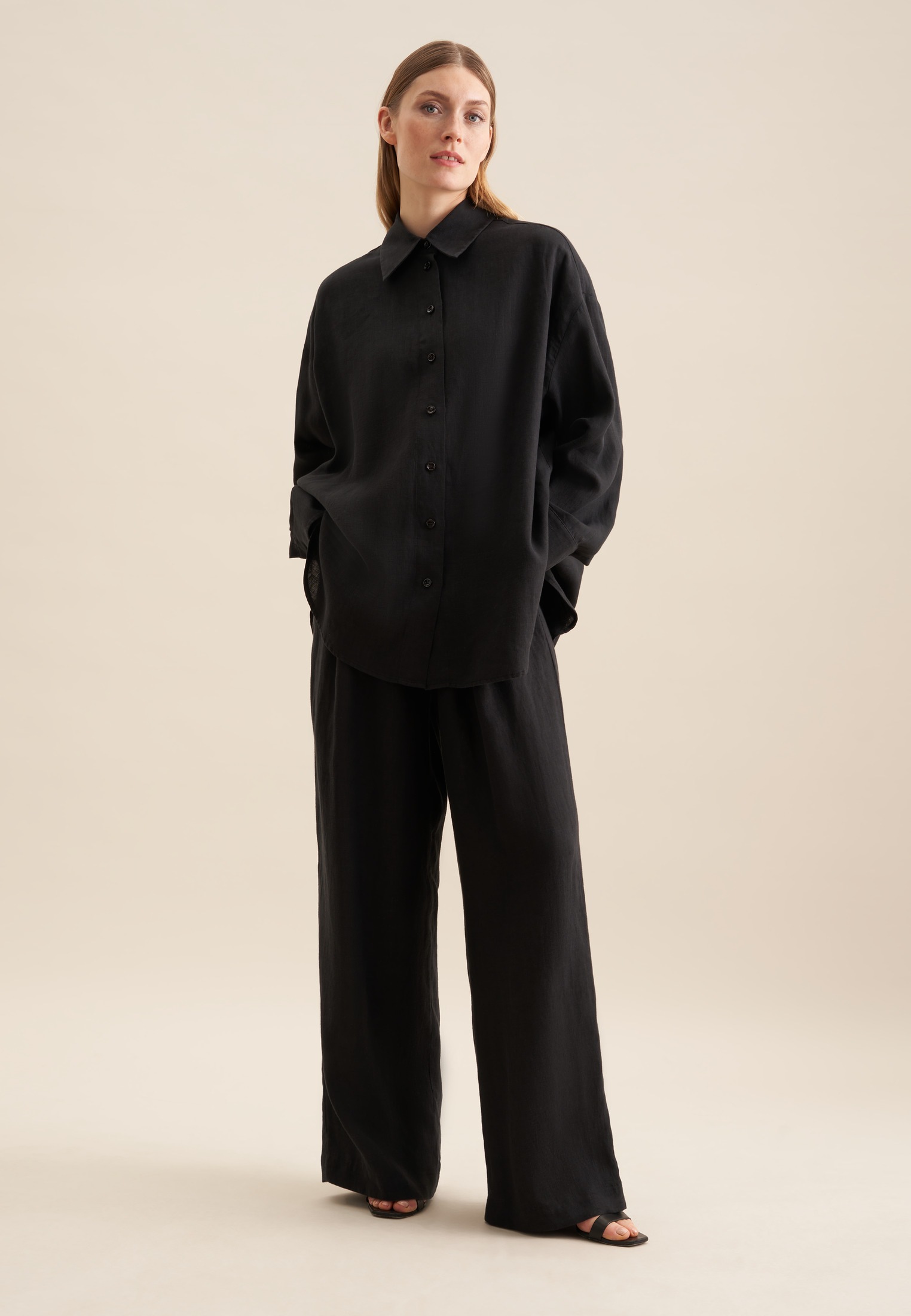 seidensticker Longbluse »Schwarze Rose« Langarm Kragen Uni