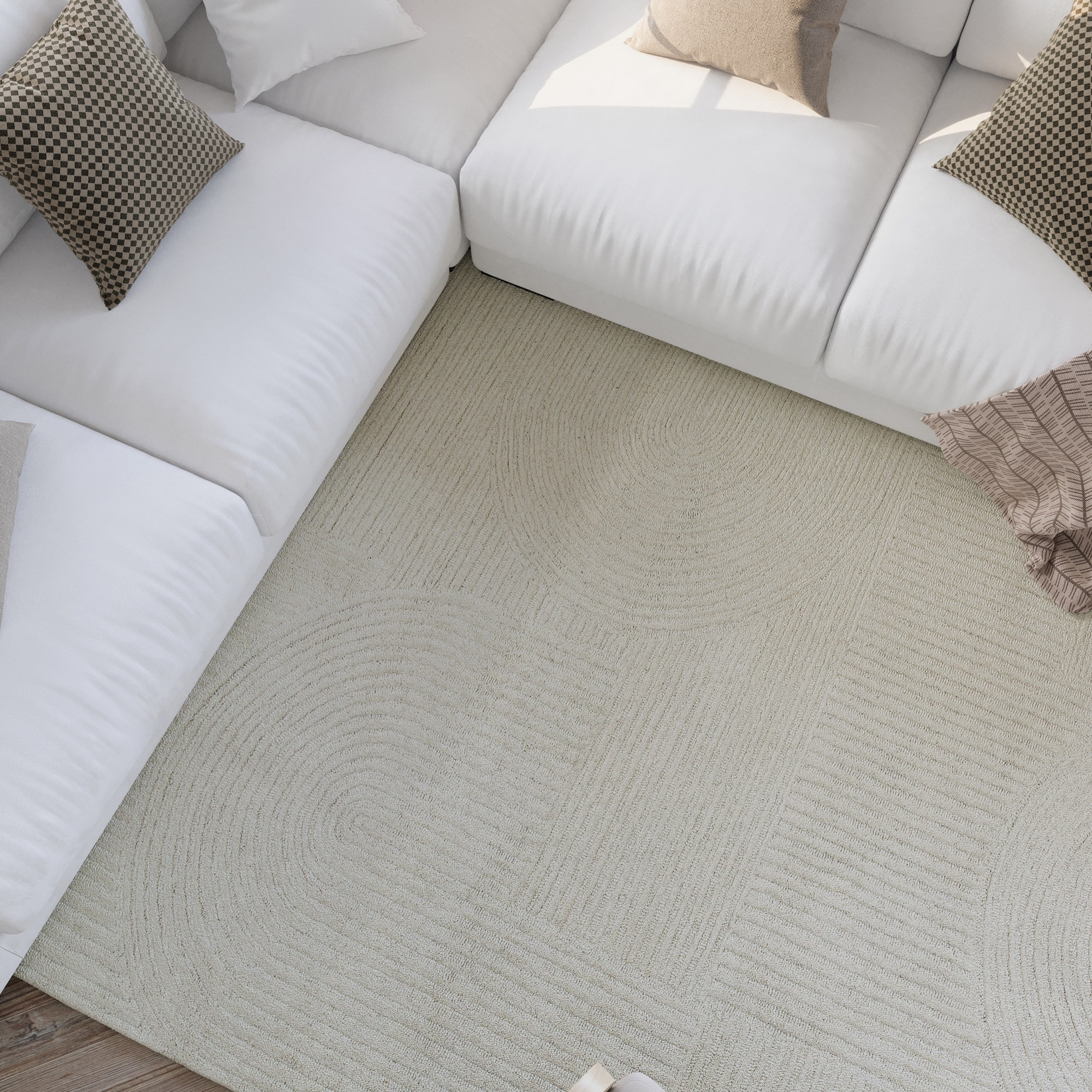 Wecon home Wollteppich »Hamptons THIRTYSIX«, rechteckig, 15 mm Höhe, Läufer, Schurwolle, Kurzflor, Wohnzimmer, Schlafzimmer, elegant, Retro