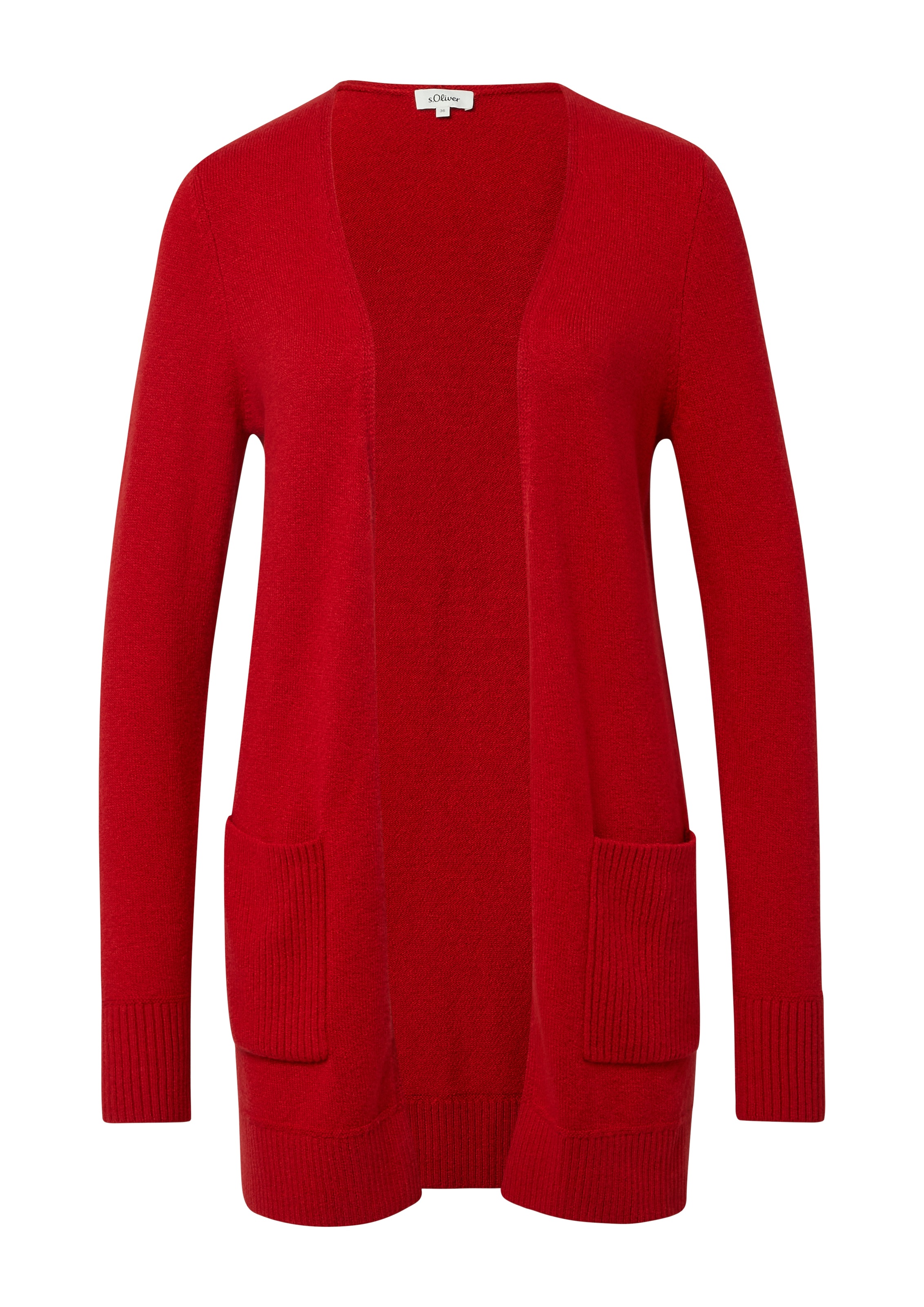 s.Oliver Strickjacke mit Rippbündchen