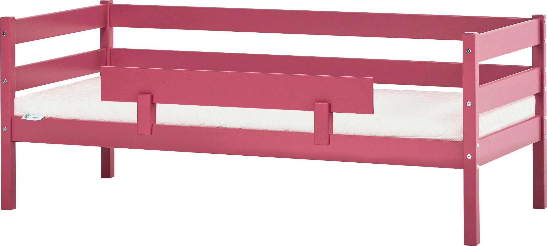 Hoppekids Einzelbett »ECO Comfort Kinderbett, Kiefer Massivholz, Jugendbett inkl. Rollrost«, 70x160 cm, wahlweise in verschieden Farben/ Matratze/ Absturzsicherung