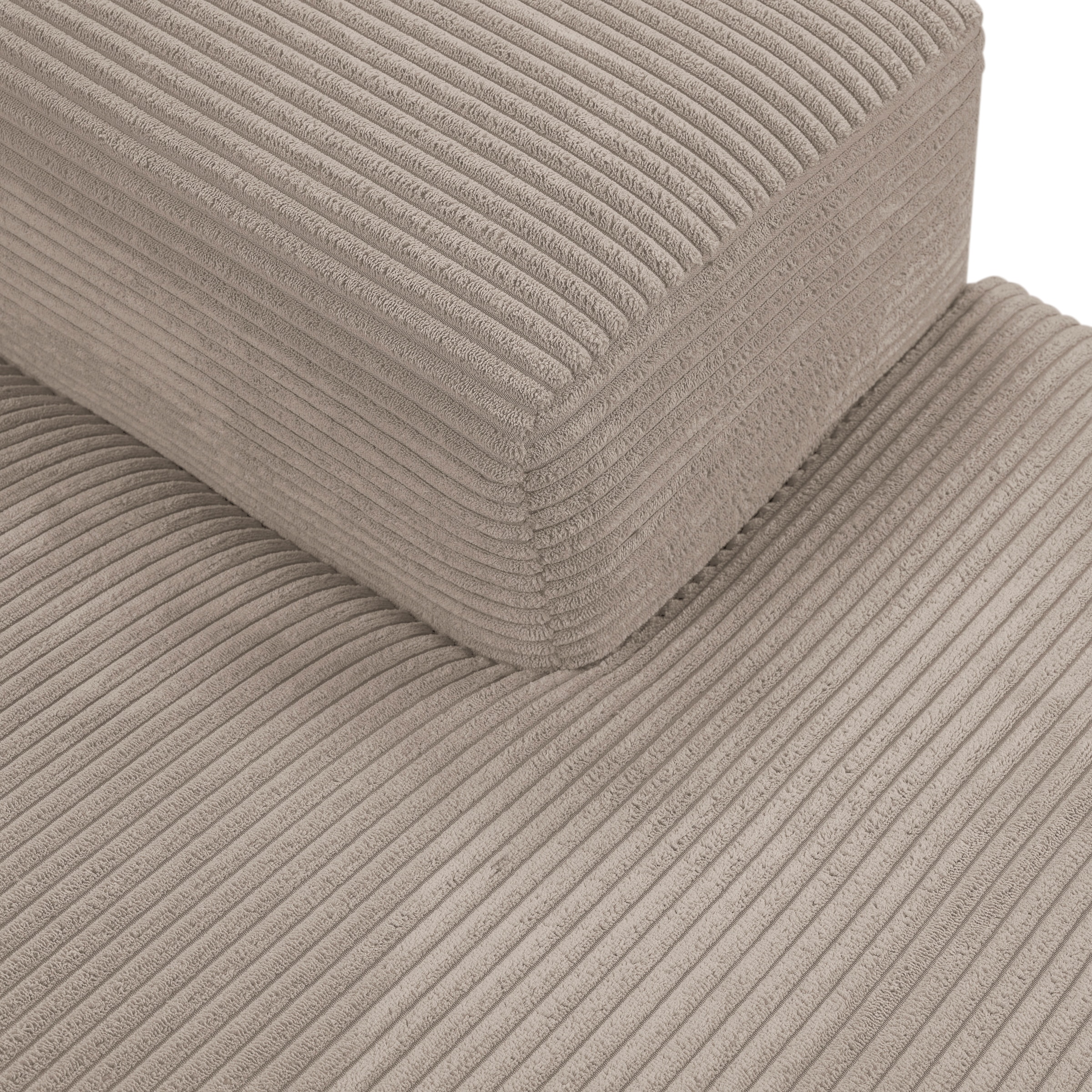 WERK2 Ecksofa »Rozzana Design Ecksofa mit hohem Komfort, zeitlos & elegant,  L-Form,« in kuschelweichen Trendstoffen Cord, Breitcord und Plüsch