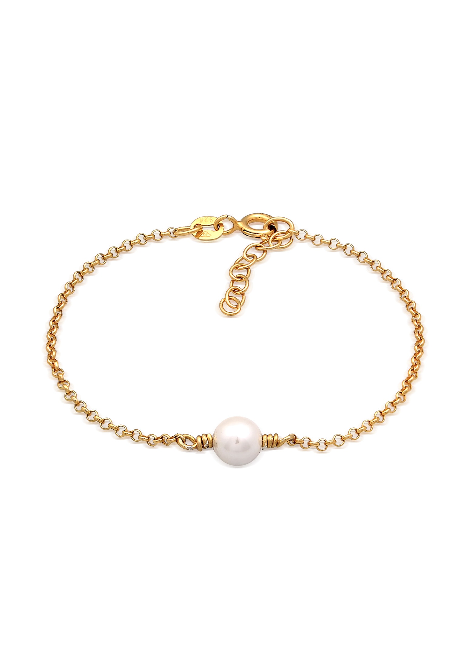 Elli Armkette »Armband Kinder Muschelkernperle Silber 925«