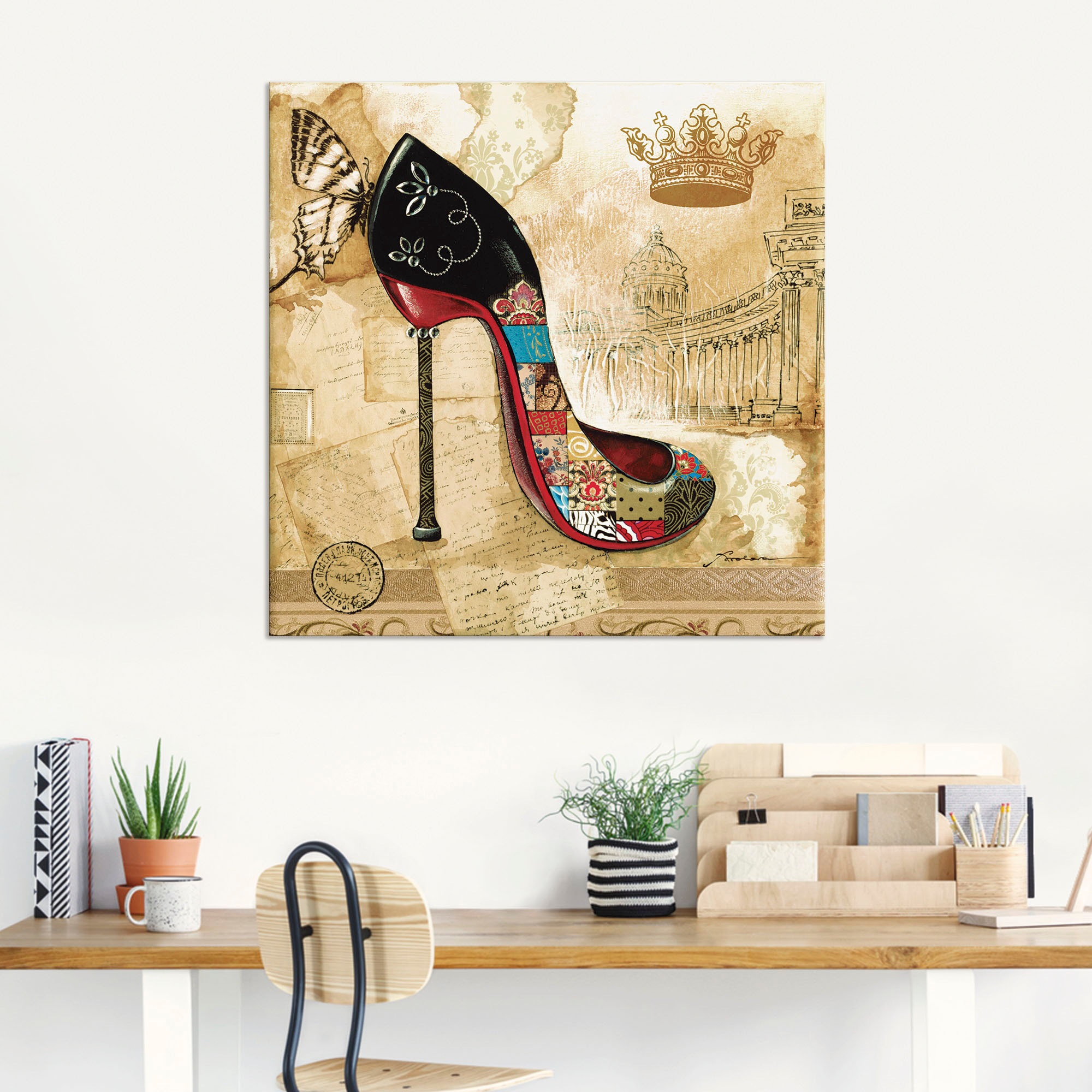 Artland Wandbild »Veränderliche Zeiten I - Stiletto«, Modebilder, (1 St.), als Alubild, Leinwandbild, Wandaufkleber oder Poster in versch. Größen