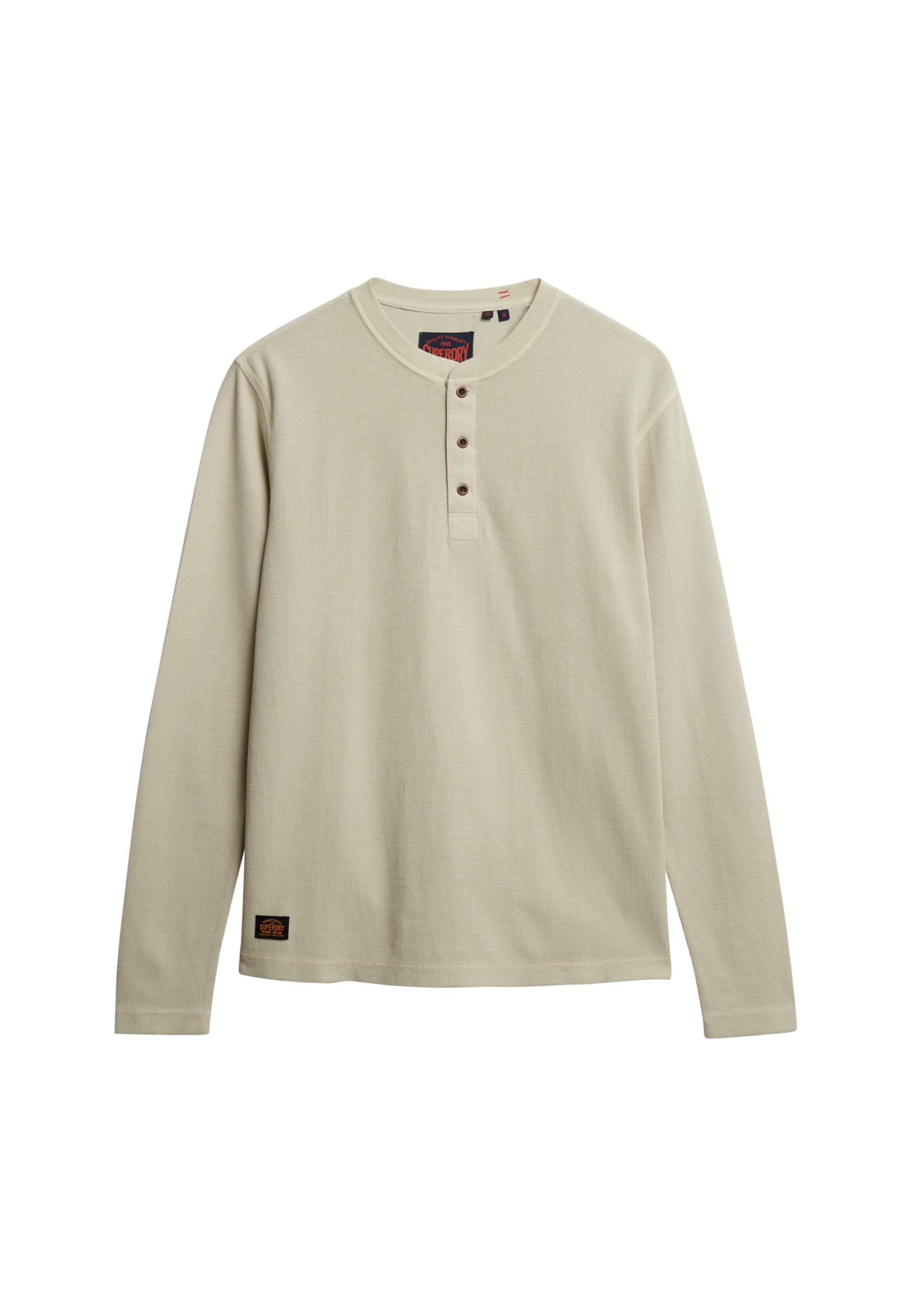 Superdry Langarmshirt »WAFFLE LONG SLEEVE HENLEY TOP«