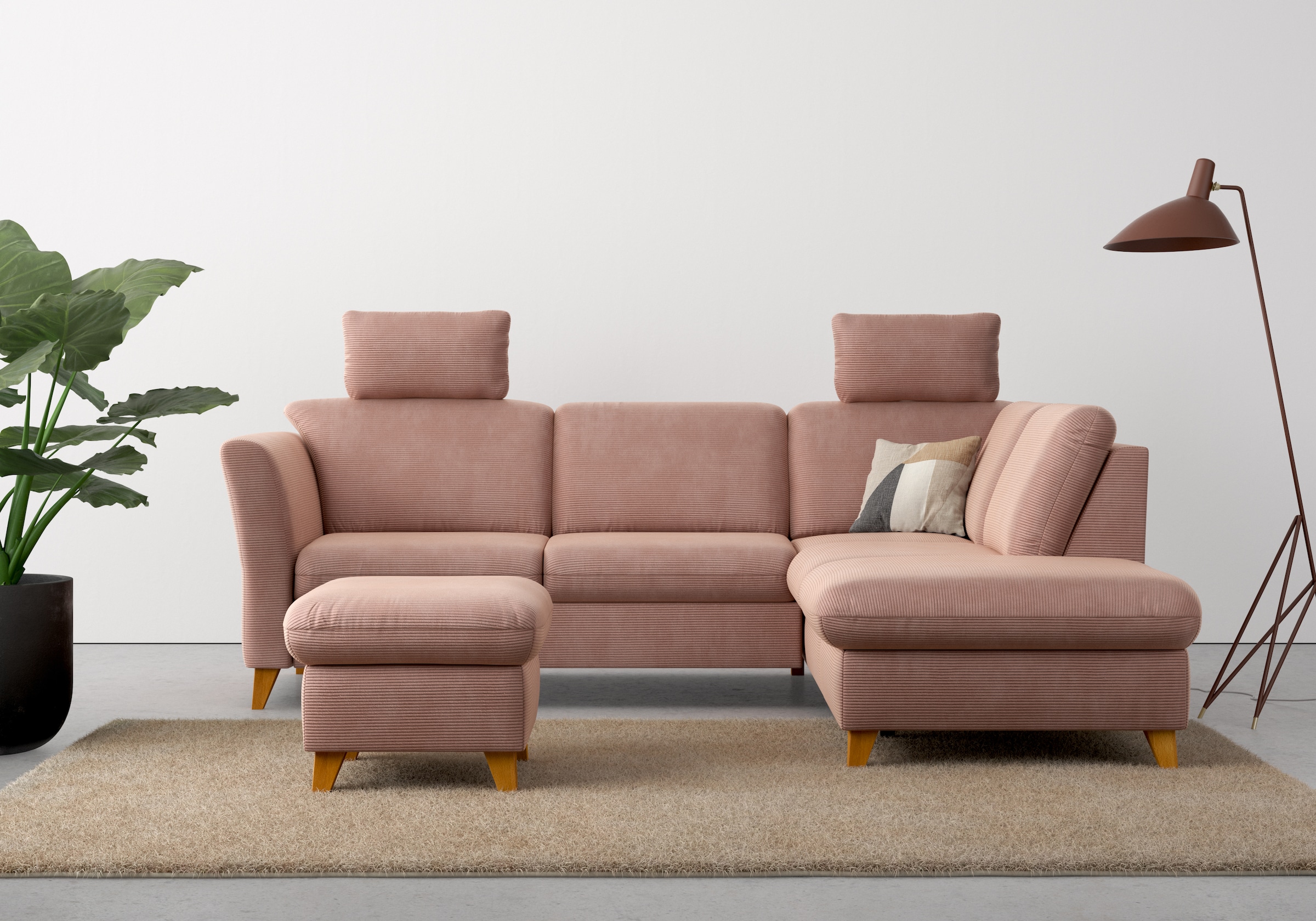 Home affaire Ecksofa »Trelleborg L-Form« wahlweise mit Bettfunktion und Bettkasten, inkl. Federkern-Polsterung