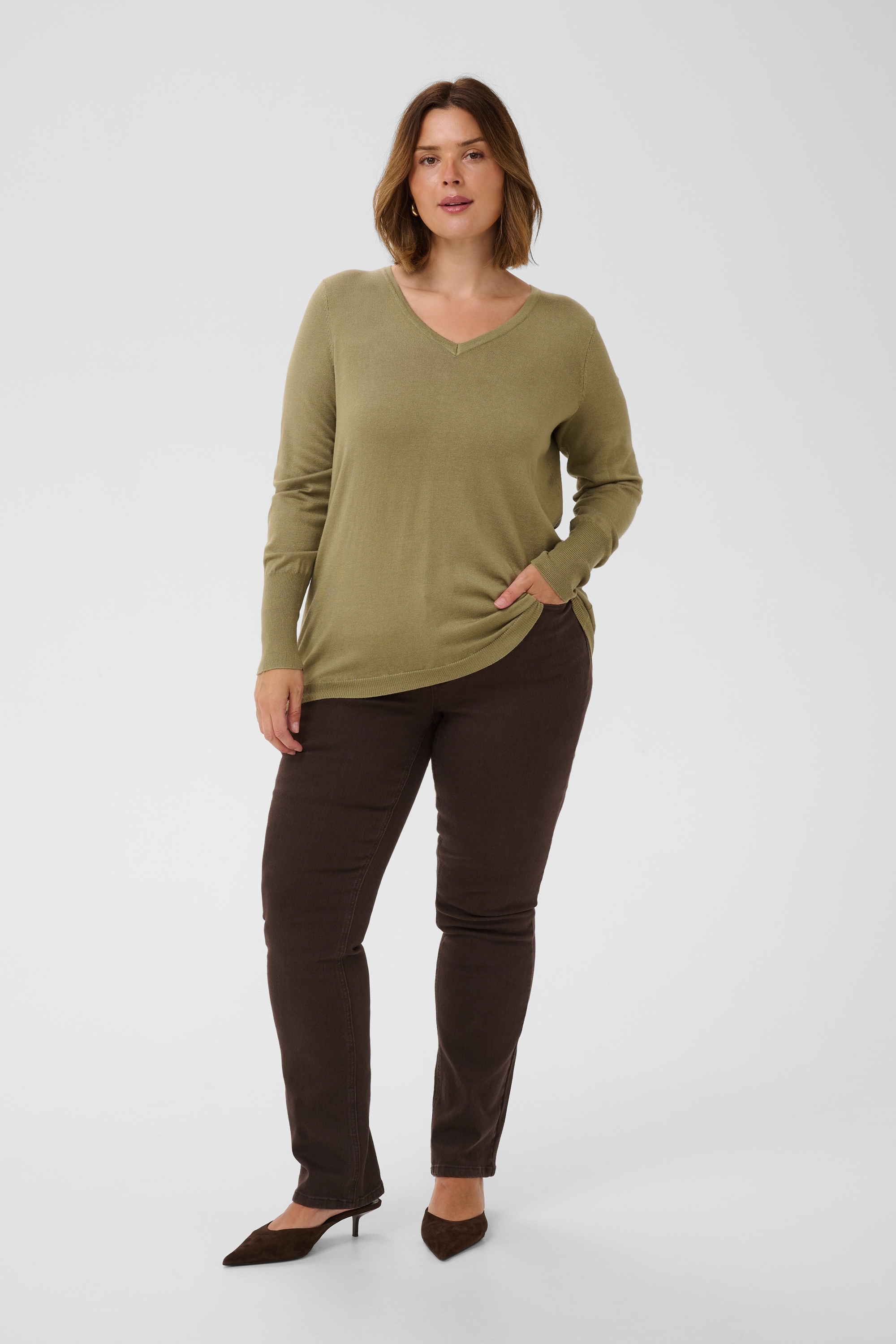 KAFFE Curve Strickpullover »Damen Strickpullover KClizzy«