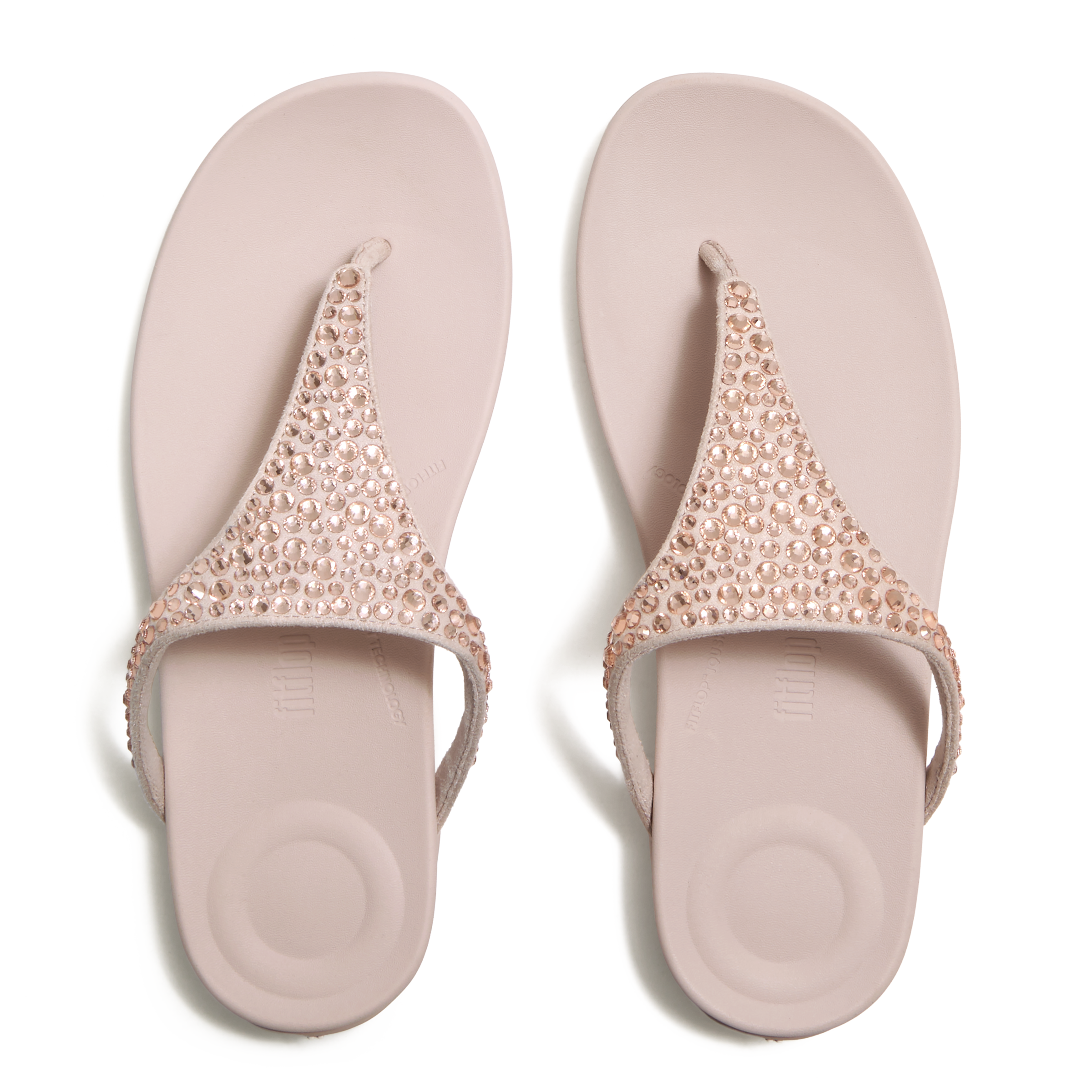 Fitflop Zehentrenner »SOLAY MIXED-CRYSTAL TOE-POST SANDALS«  Dianette, Schlupfschuh, Sommerschuh mit edlem Glitter