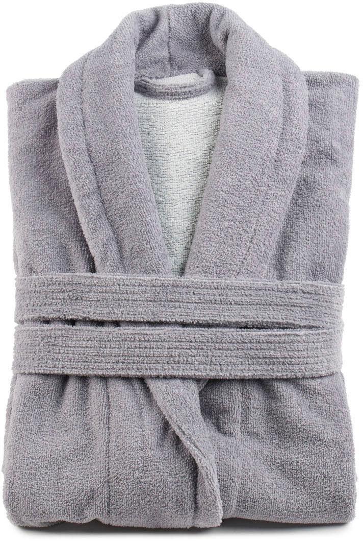 Gözze Unisex-Bademantel »Turin, ideal für Sauna & Spa, Hotelbademantel, Morgenmantel«, (1 St.), für Damen & Herren, mit Gürtel und zwei aufgesetzten Taschen, lang