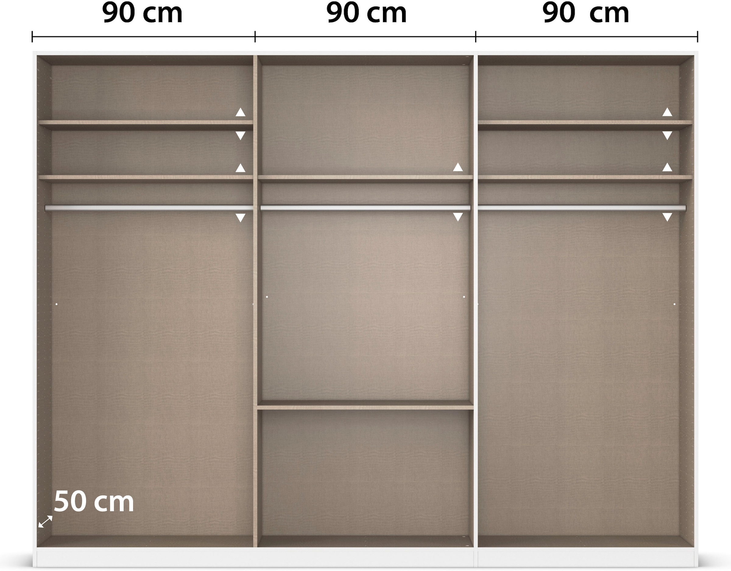 rauch Drehtürenschrank »Kleiderschrank Schrank Garderobe AGORDO mit Dekor- oder Hochglanzfront«, (in zwei Griff-Farben mit Dekor- oder Hochglanzfront), mit Außenschubkästen, in 6 Breiten und 2 Höhen MADE IN GERMANY