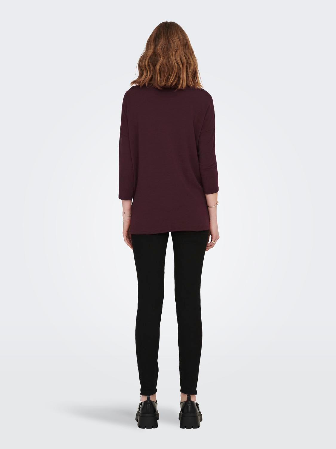 ONLY 3/4-Arm-Shirt »ONLGLAMOUR 3/4 TOP JRS NOOS« Materialmix, loose fit