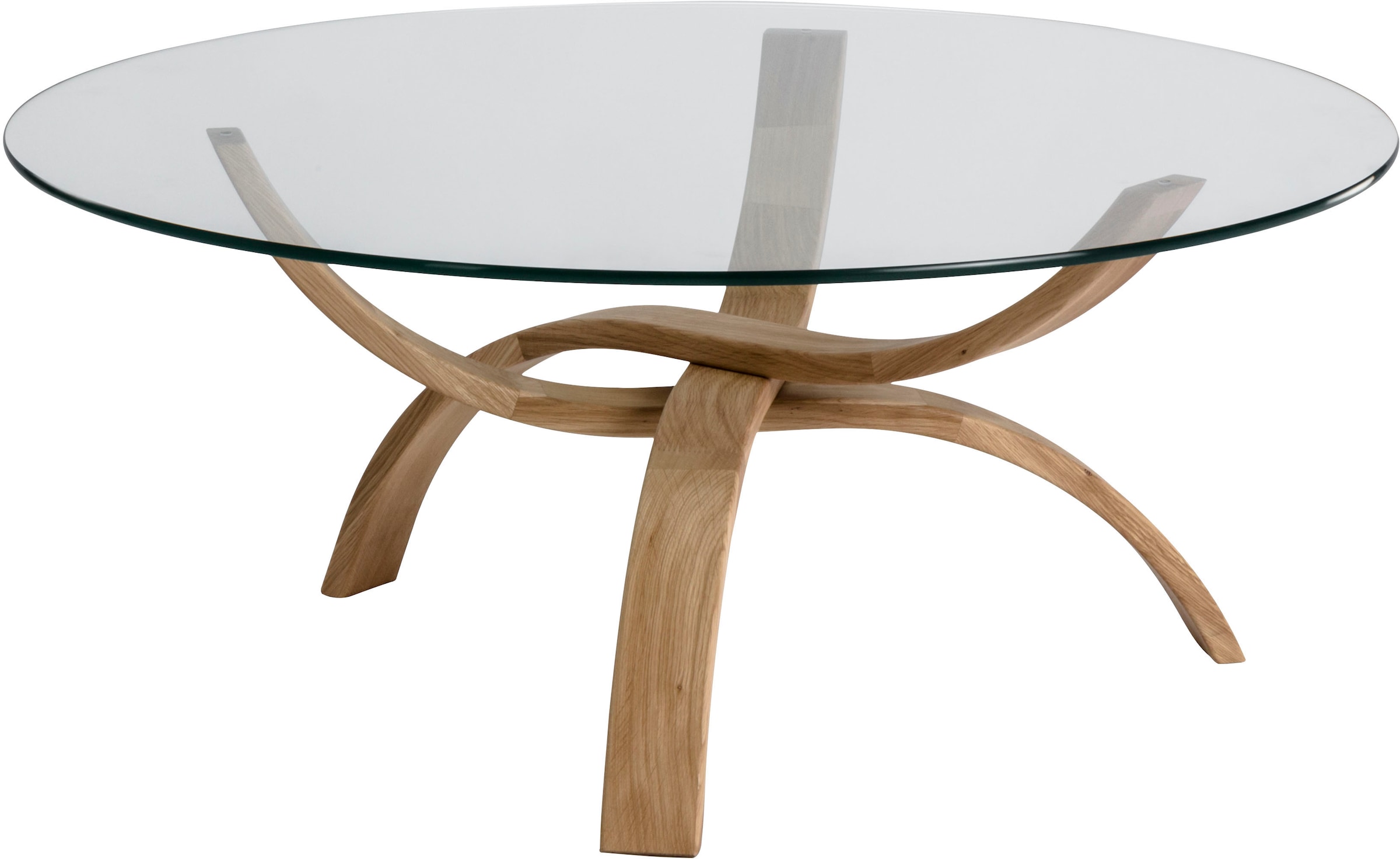 MCA Natur »Cadiz«, Couchtisch Glas Rund OTTO geölt, im Online Eiche Grau furniture Ablageboden Shop