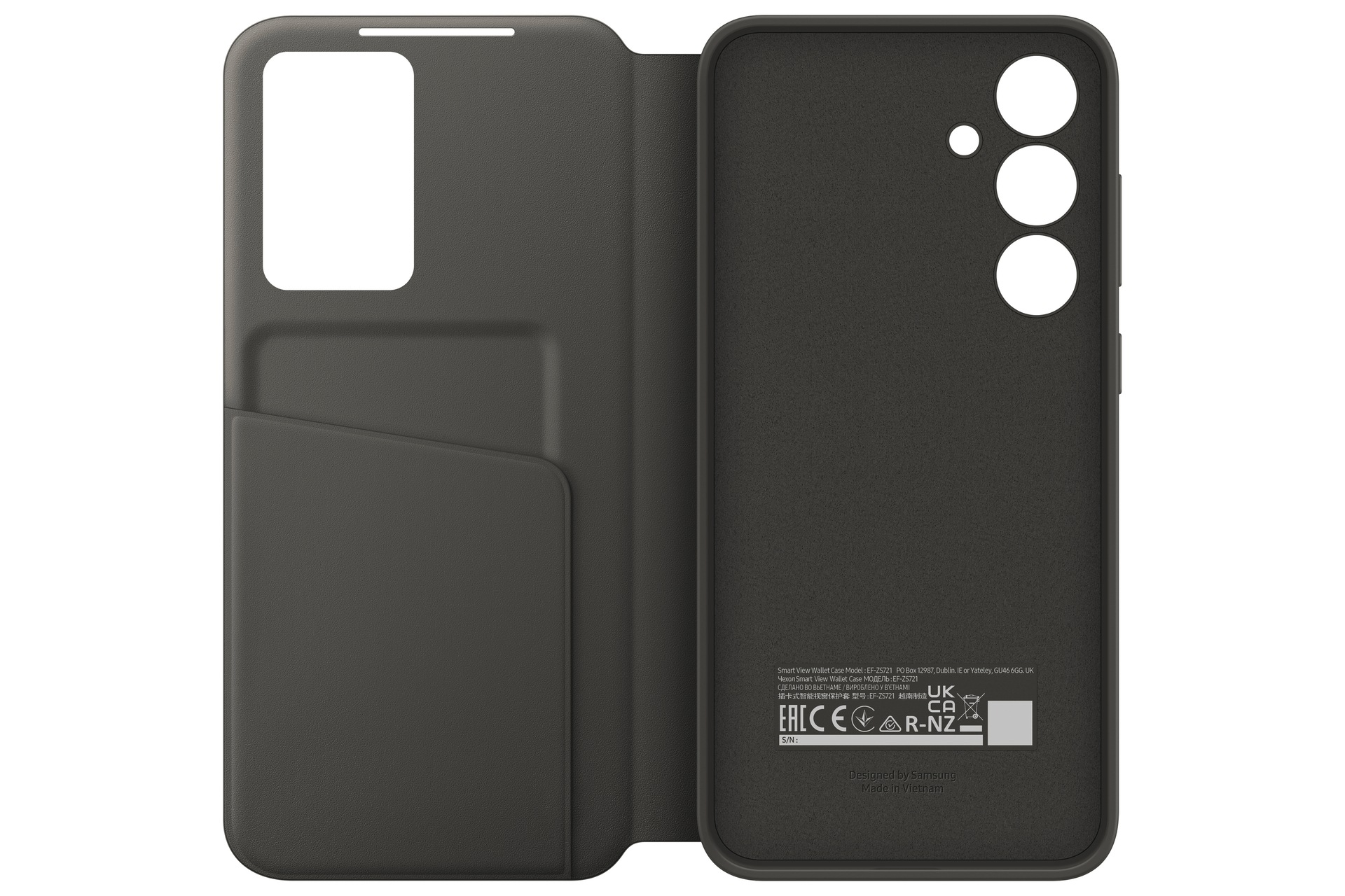 Samsung Handyhülle »Smart View Wallet Case für Samsung Galaxy S24 FE« Smartphones Backcover, Schutzhülle, Handyschutzhülle, Case, Schutzcase, stoßfest