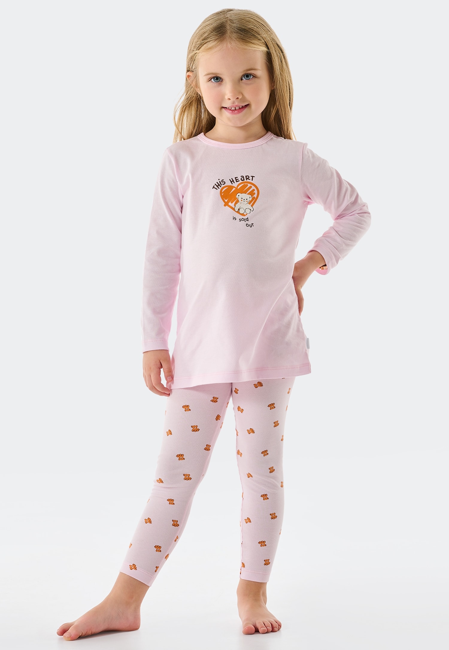 Schiesser Schlafanzug OTTO »Mädchen Love«, bei Pyjama Teddy-Motiv - Natural