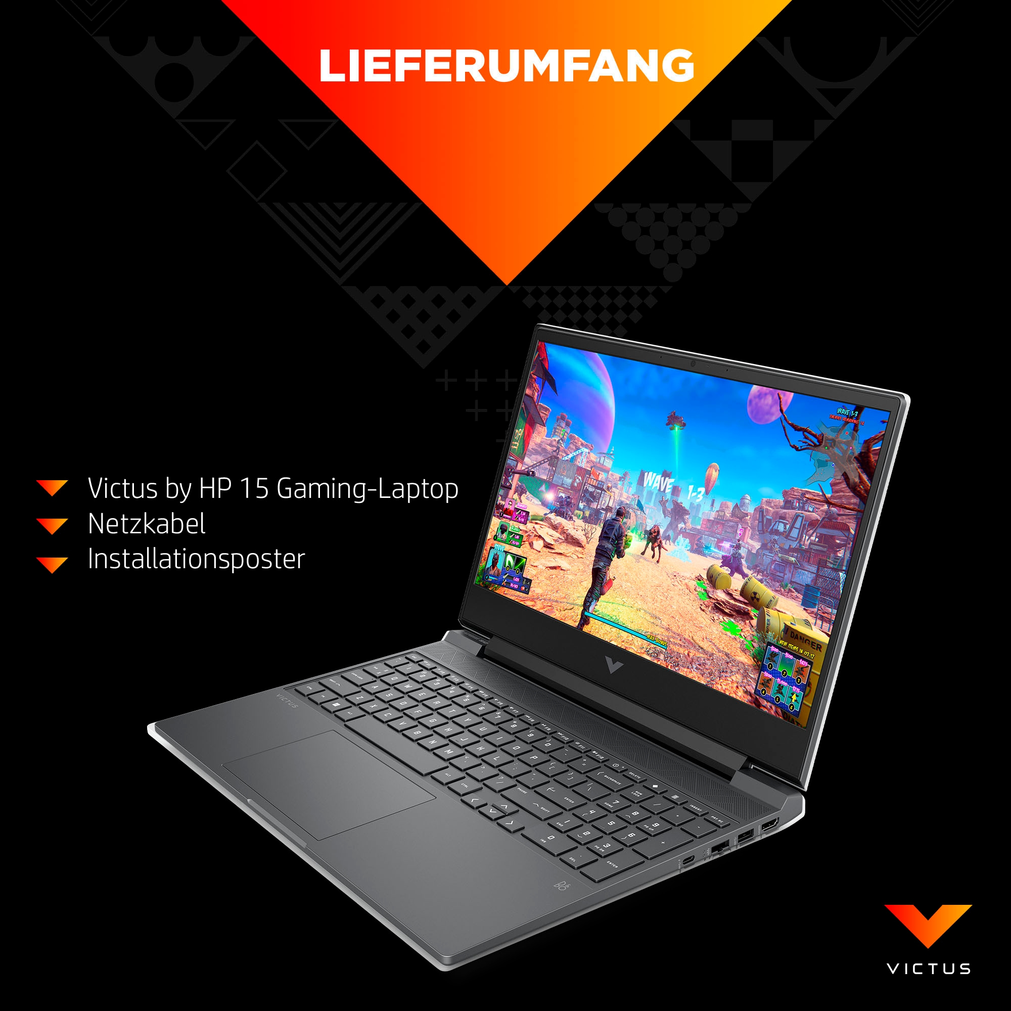 HP Gaming-Notebook »Victus 15-fa Intel« 39,6 cm / 15,6 ″ Intel Core i5 GeForce RTX 5050 512 GB SSD