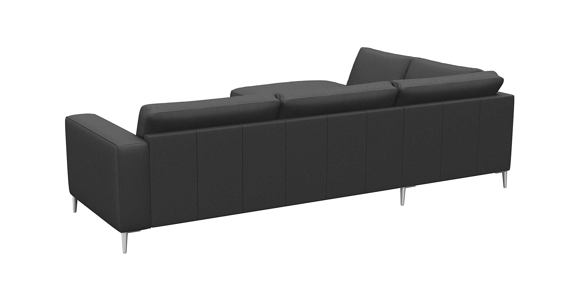 FLEXLUX Ecksofa »Fiore, super Sitzkomfort durch Kaltschaum im Sitz, L-Form«, breite Armlehnen, Füße Alu