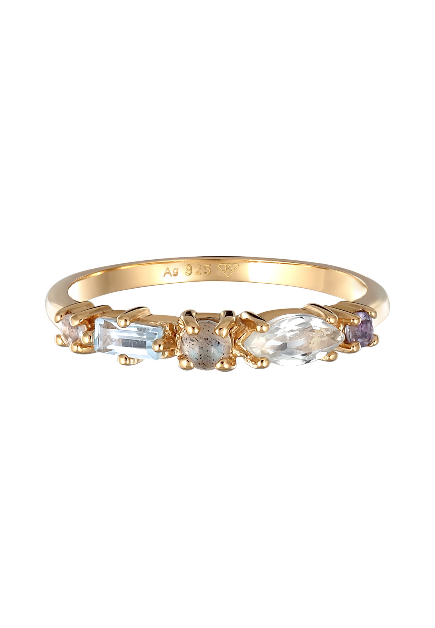 Elli Premium Silberring »Ring Memoire Edelstein Ring 925 Silber«