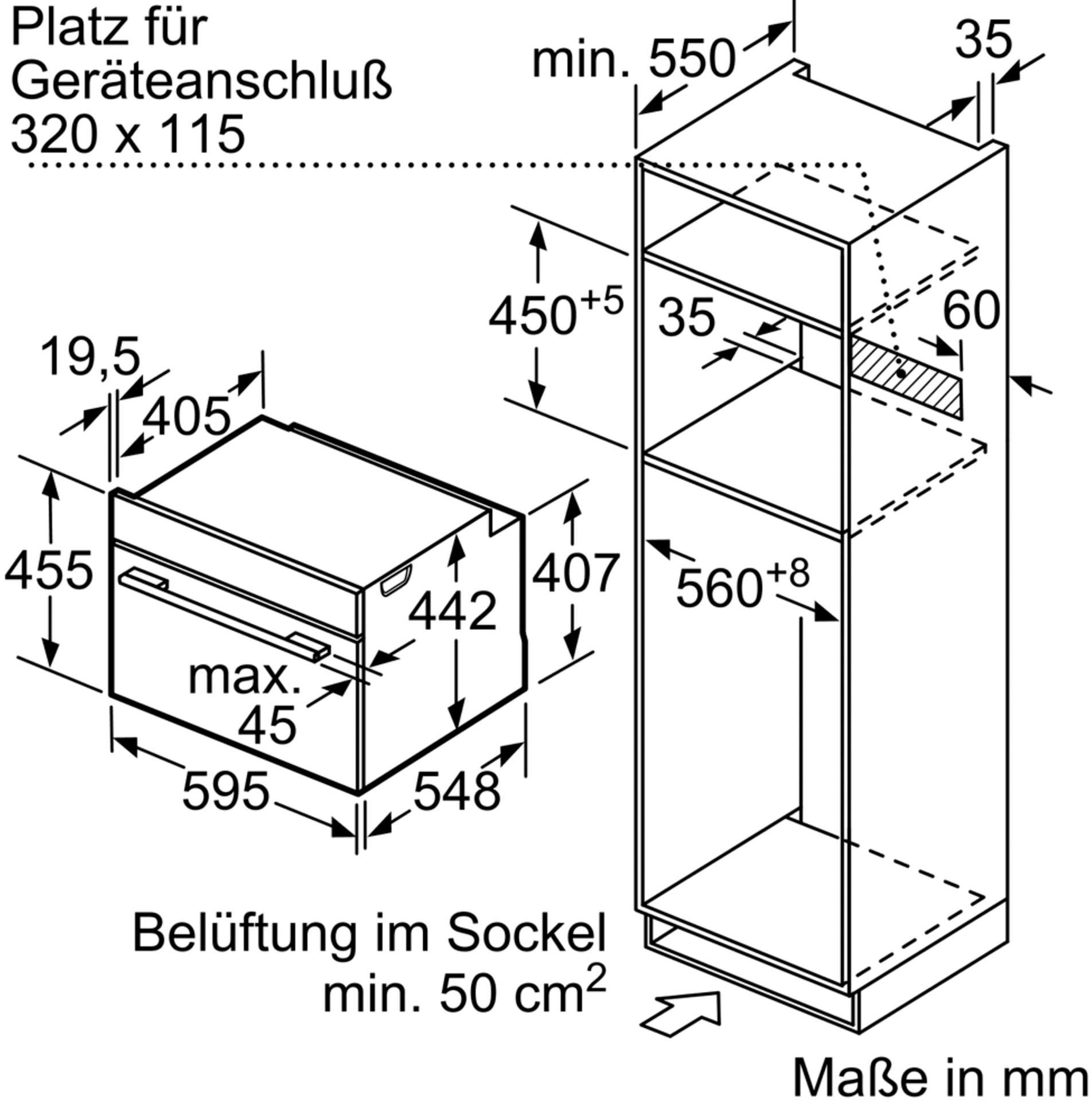 BOSCH Backofen mit Mikrowelle  »CMG633BS1«, mit Automatikprogrammen