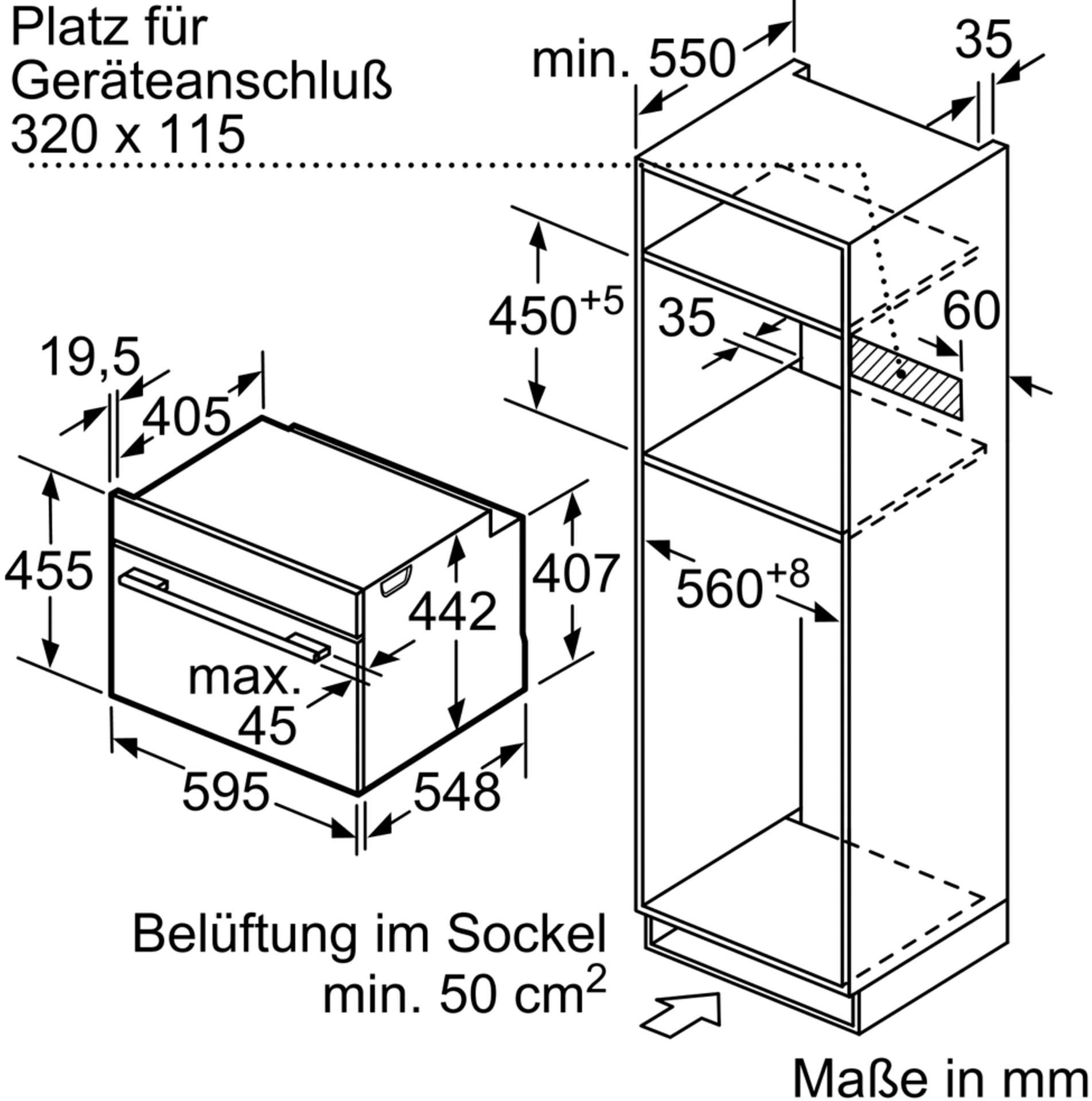 BOSCH Backofen mit Mikrowelle »CMG633BS1«, CMG633BS1, mit Automatikprogrammen