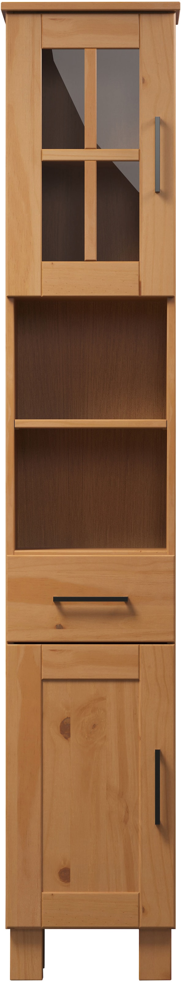 welltime Hochschrank »Ulea«, (1 St.), Badschrank aus Massivholz mit Schubkasten - Maße (B/T/H) 33/30/180 cm