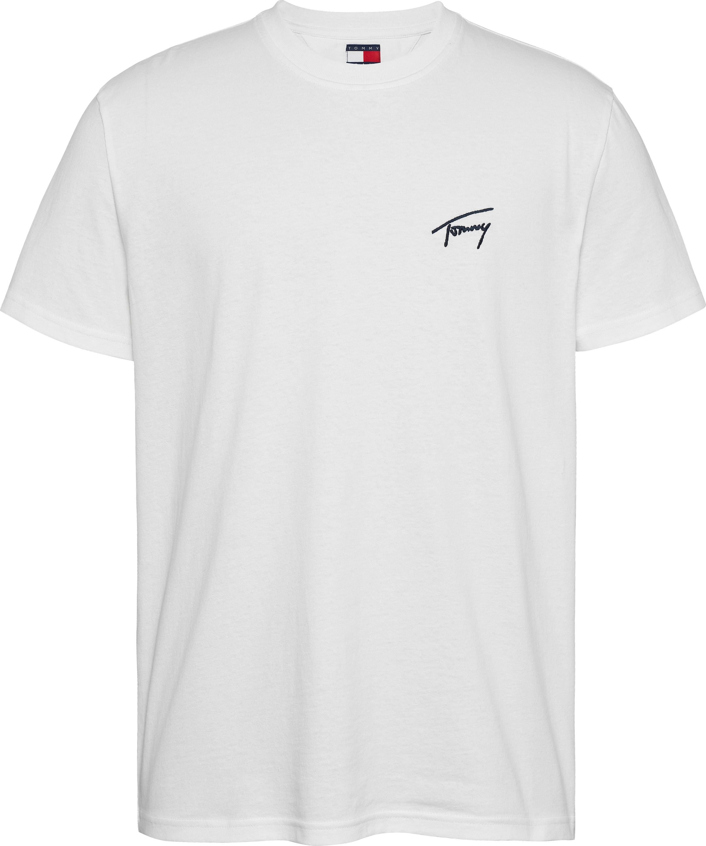 Tommy Jeans T-Shirt »TJM REG SIGNATURE TEE EXT«, in Unifarbe