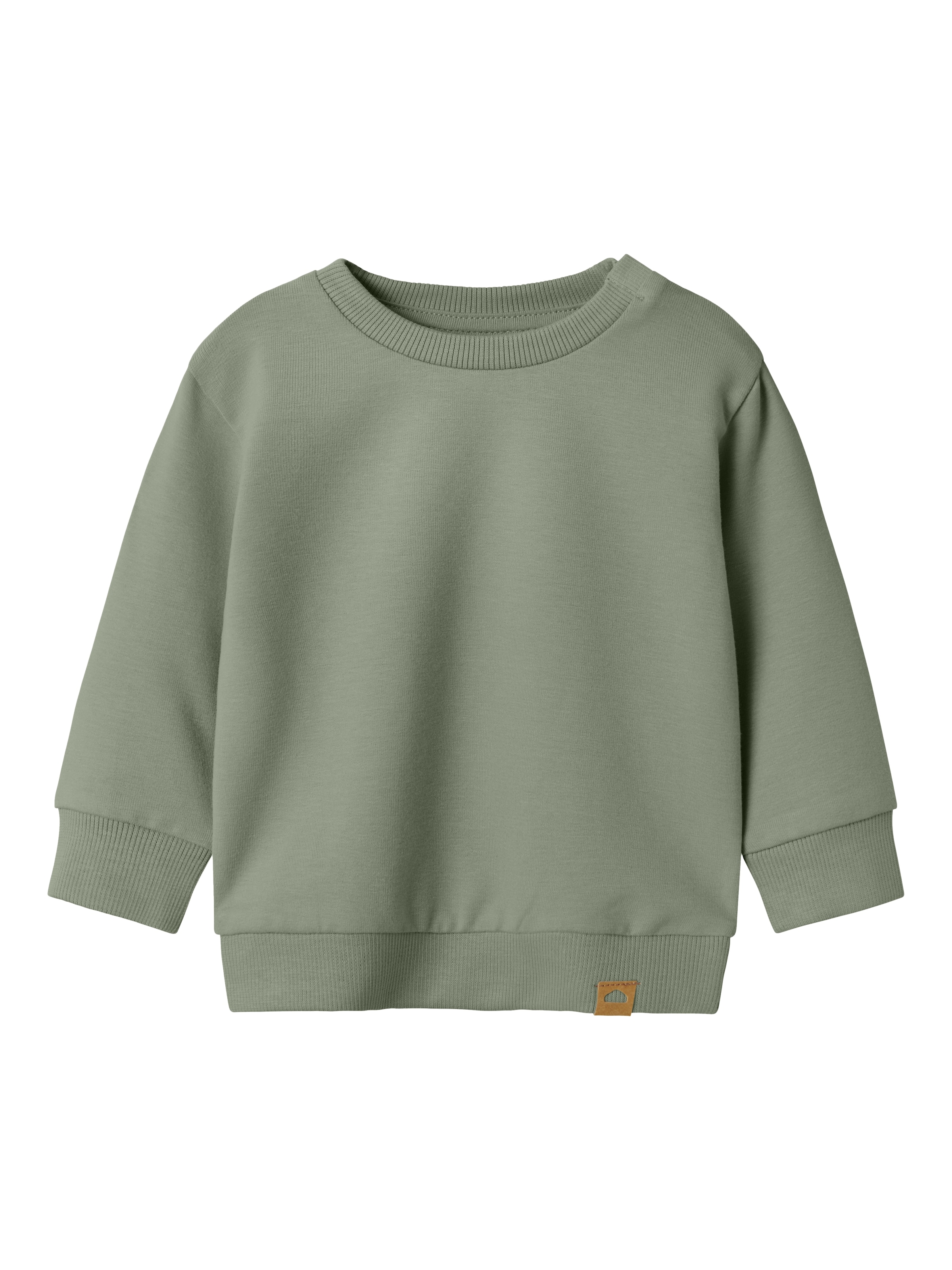 Name It Sweatshirt »NBNTAKKI für Mädchen und Jungen mit Druckknopf und Stretch«, unifarben, casual, regular fit, Baumwollmix, Rundhals
