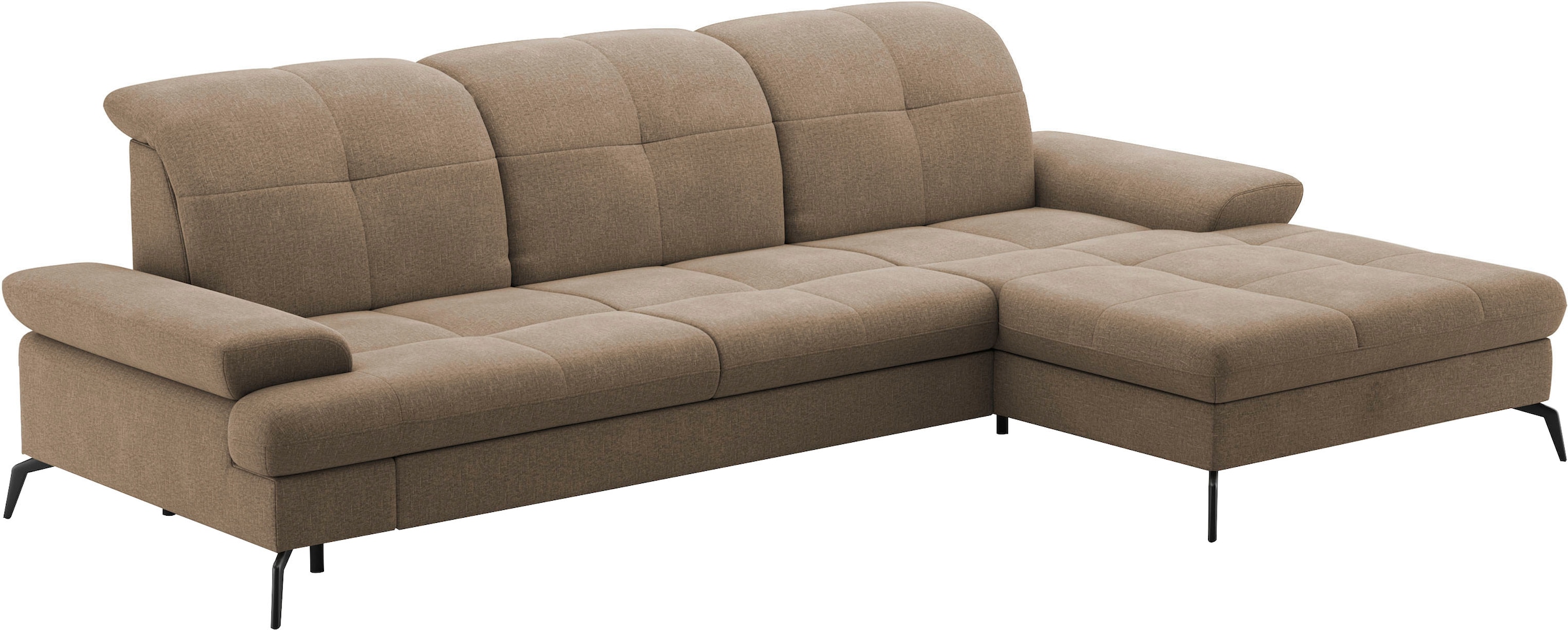 sit&more Ecksofa »Amica, L-Form, inkl. Sitztiefenverstellung & Armteilverstellung«, wahlweise mit Bettfunktion, Bettkasten und Kopfteilverstellung