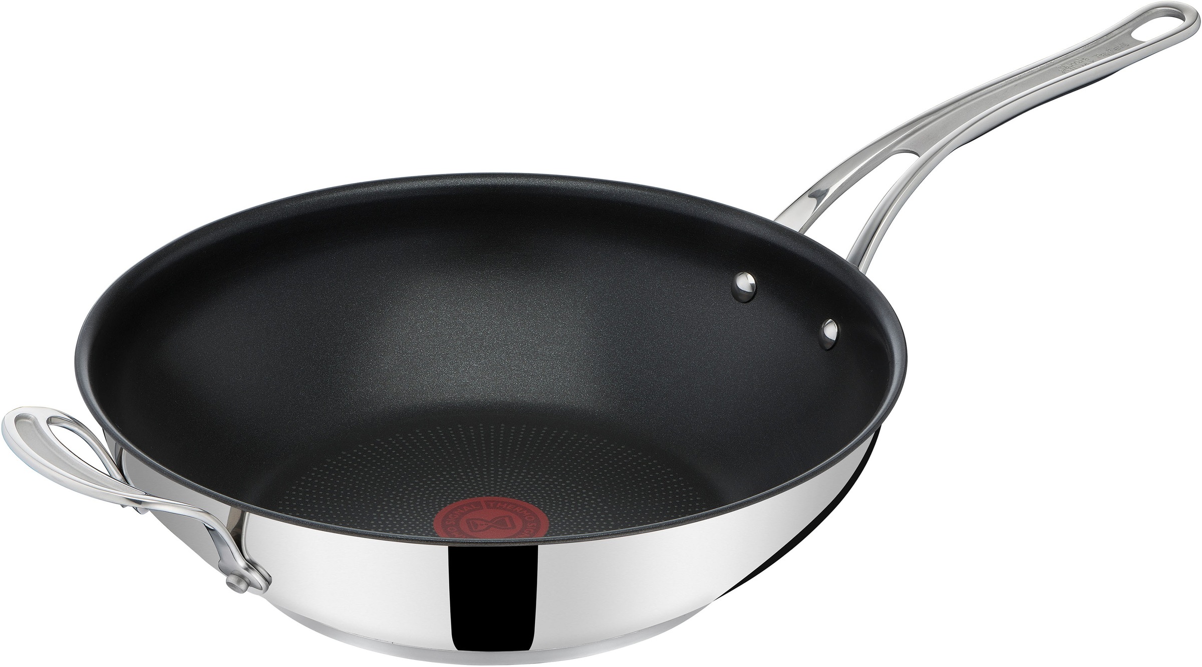 Tefal Wok »E30688 Jamie Oliver Cook's Classic«, Edelstahl, (1 tlg.), Antihaftversiegelung, Thermo-Signal-Temperaturanzeiger, induktionsgeeignet, Ø 30 cm