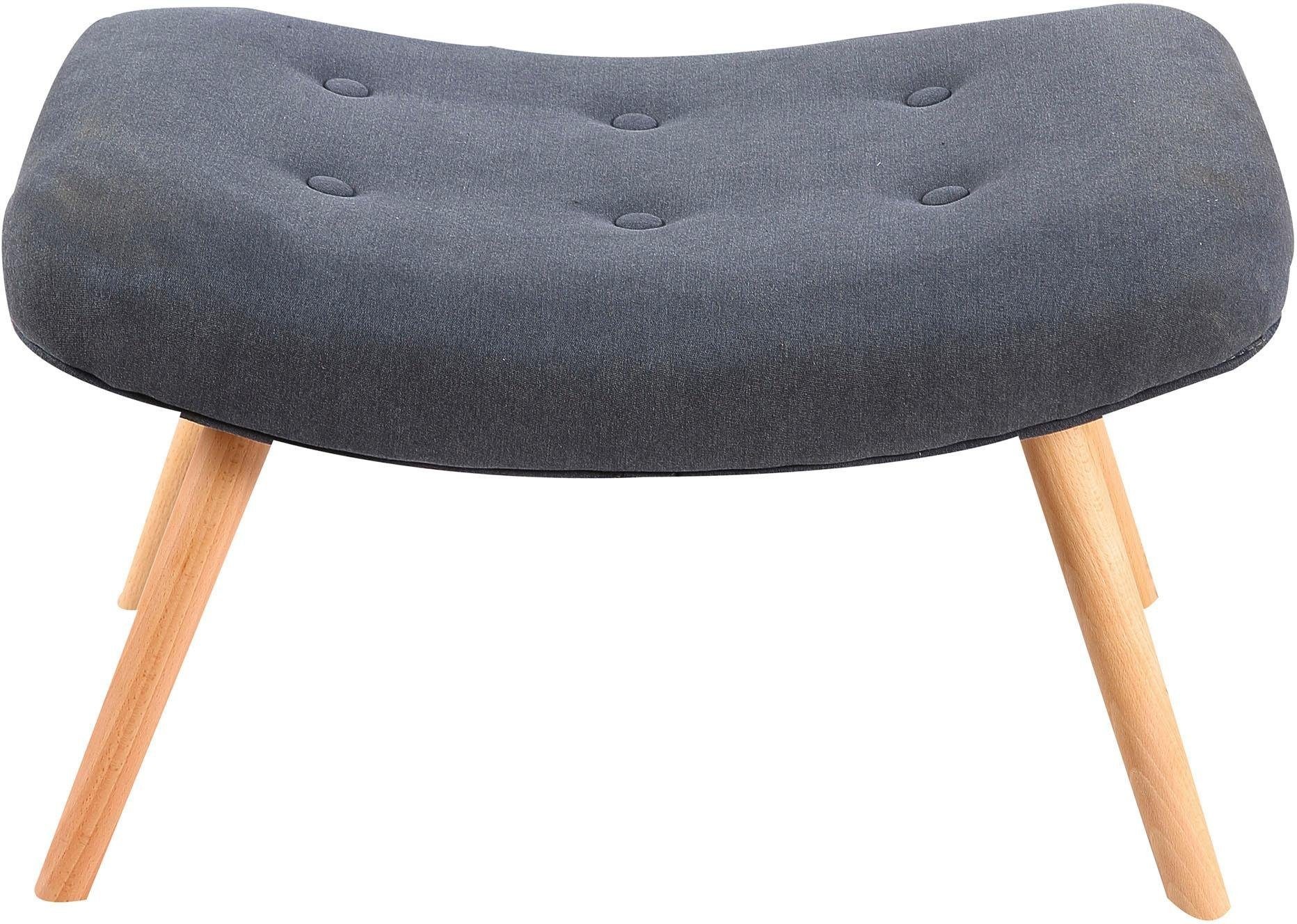 Homexperts Hocker »Aron«, (1 St.), Hocker mit Knopfsteppung