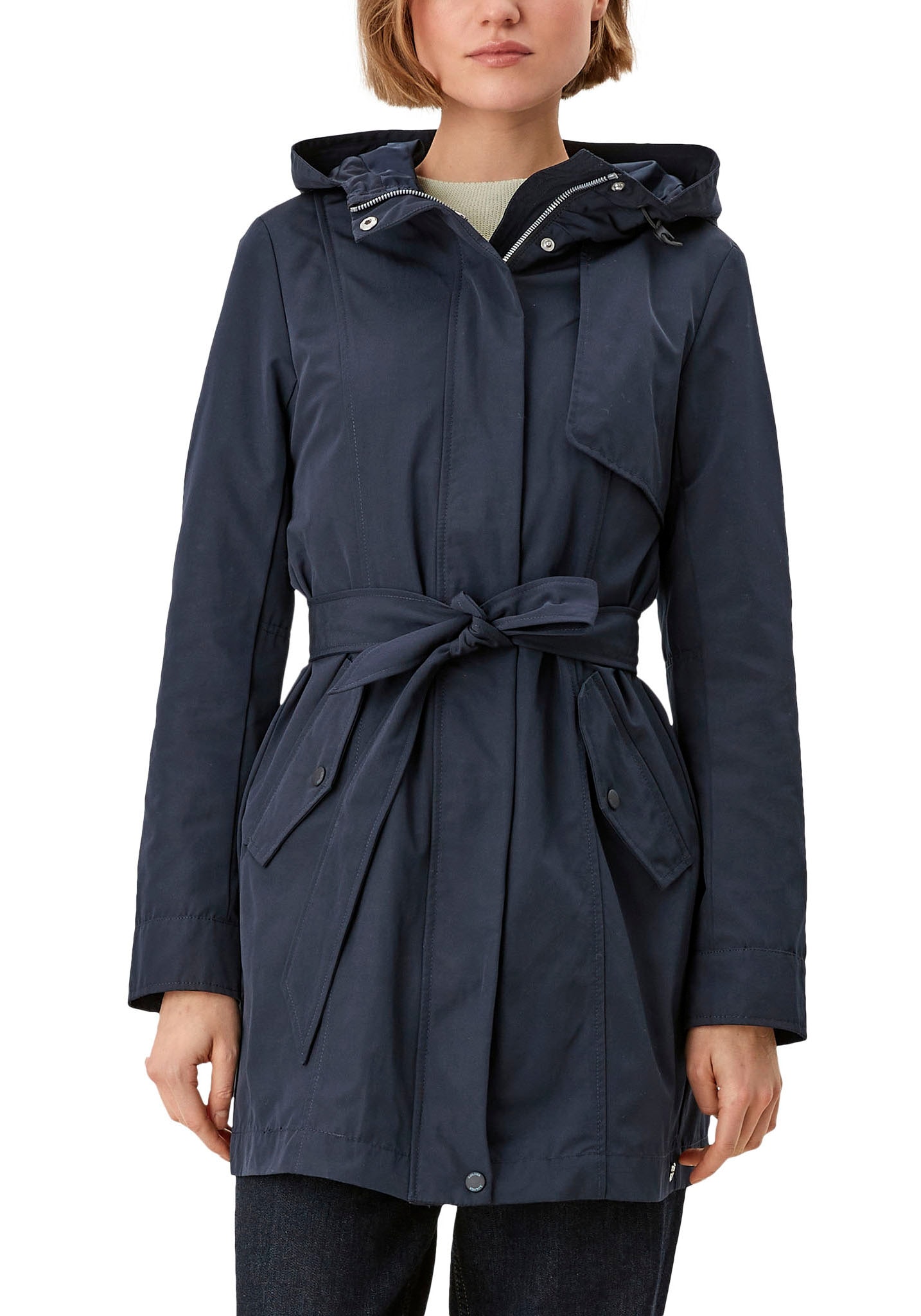 s.Oliver Dufflecoat, (2 tlg., mit Gürtel), mit Bindegürtel