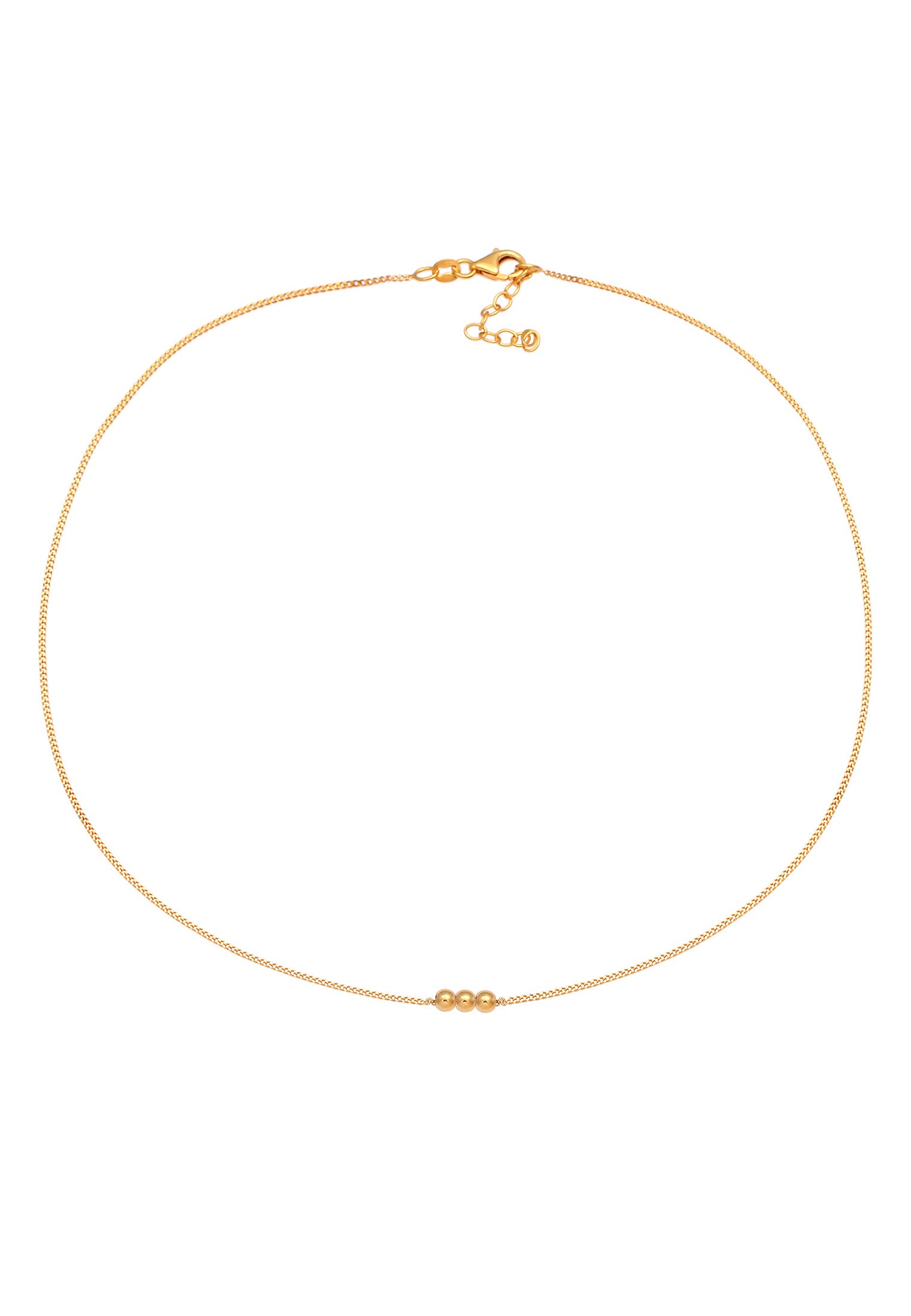 Elli Choker »Halskette Choker Panzer Kugel Geo 925 Silber«