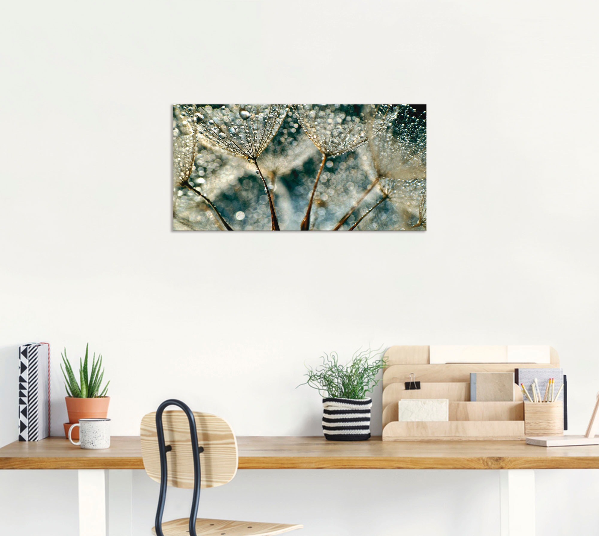 Artland Wandbild »Pusteblume Regenschauer«, Blumen, (1 St.), als Alubild, Outdoorbild, Leinwandbild, Poster, Wandaufkleber