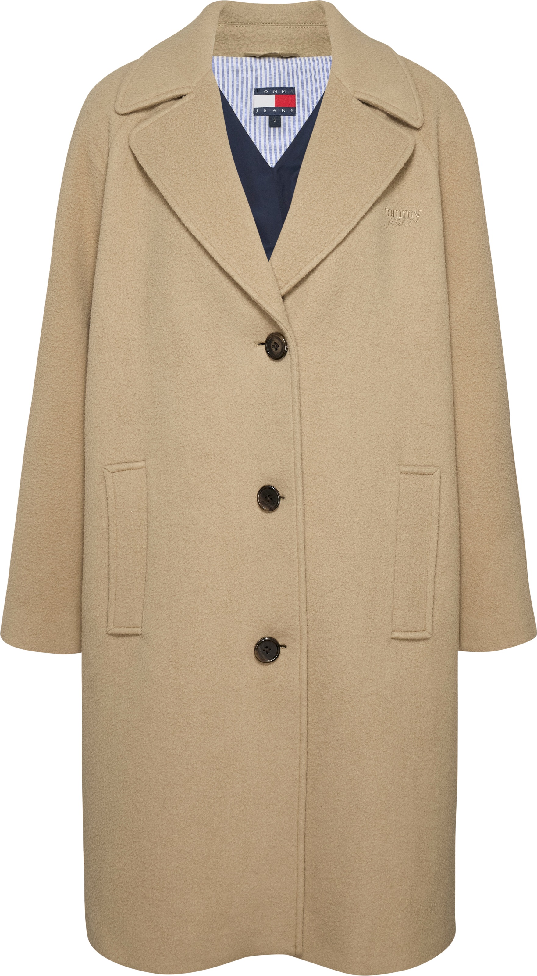 Tommy Jeans Kurzmantel »TJW WOOL COAT«, mit Wollanteil