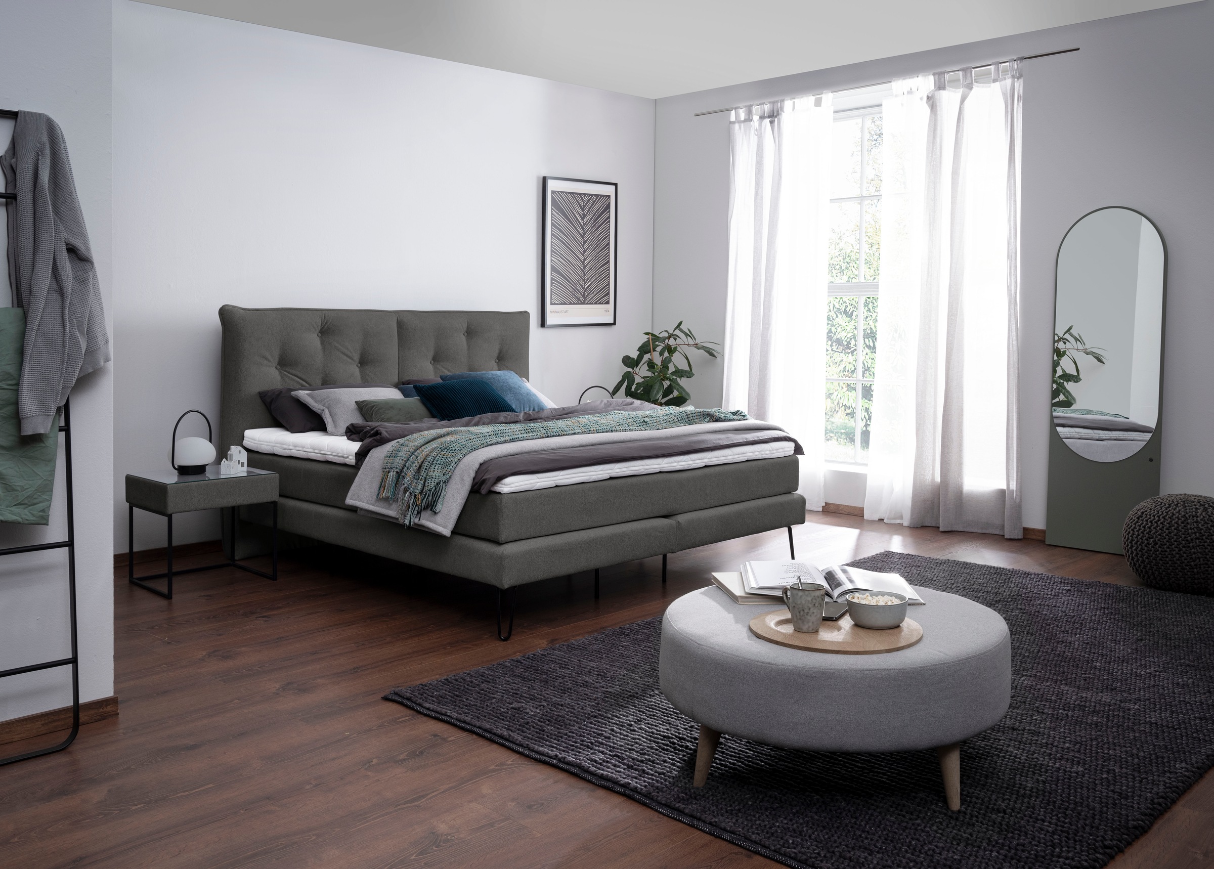 alina Boxspringbett »Longon inkl. Matratze und Komfortschaum-Topper, Breite 180x200cm«, erhältlich in verschiedenen Härtegraden