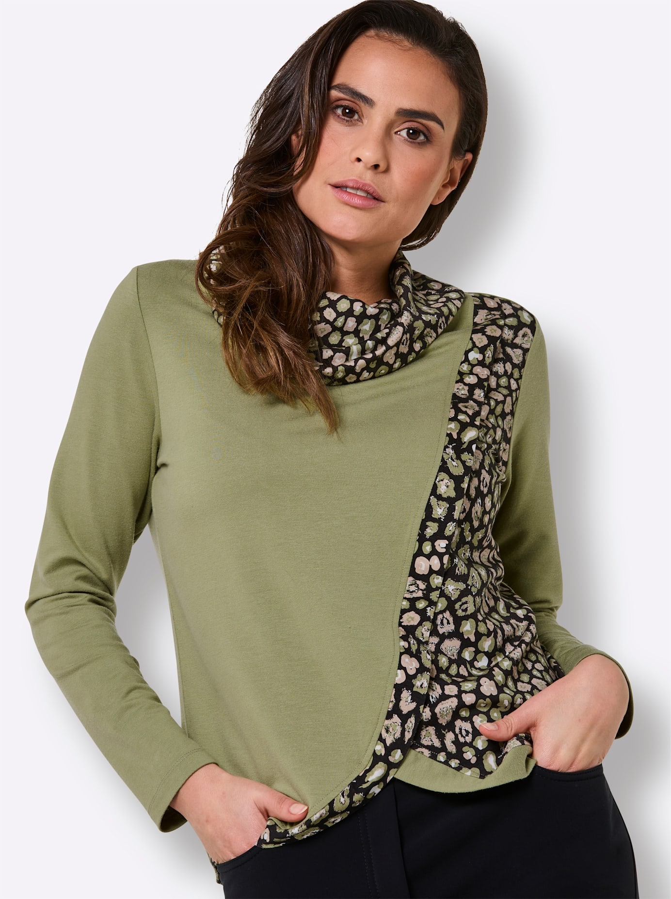 CREATION L PREMIUM Rollkragenshirt »Lyocell-Shirt« 1