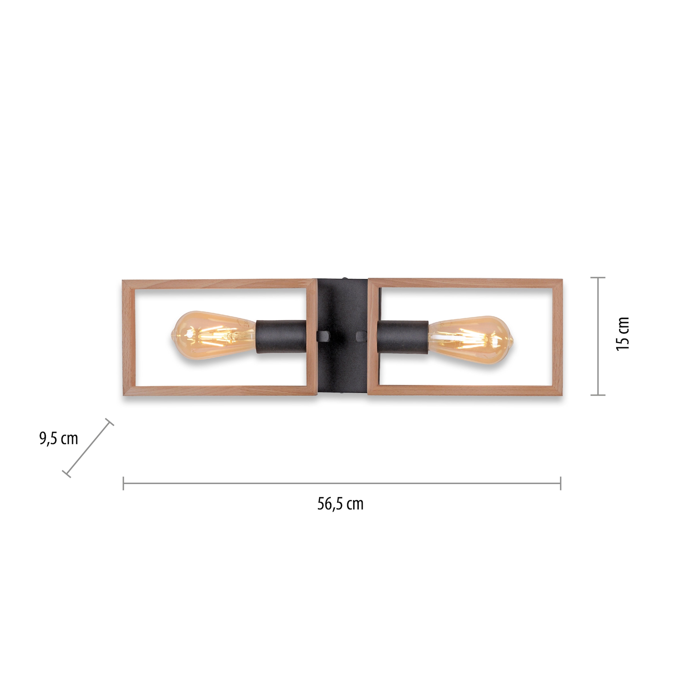 JUST LIGHT Wandleuchte »FRANKY« E27 1 Stk. ExklusiveE27