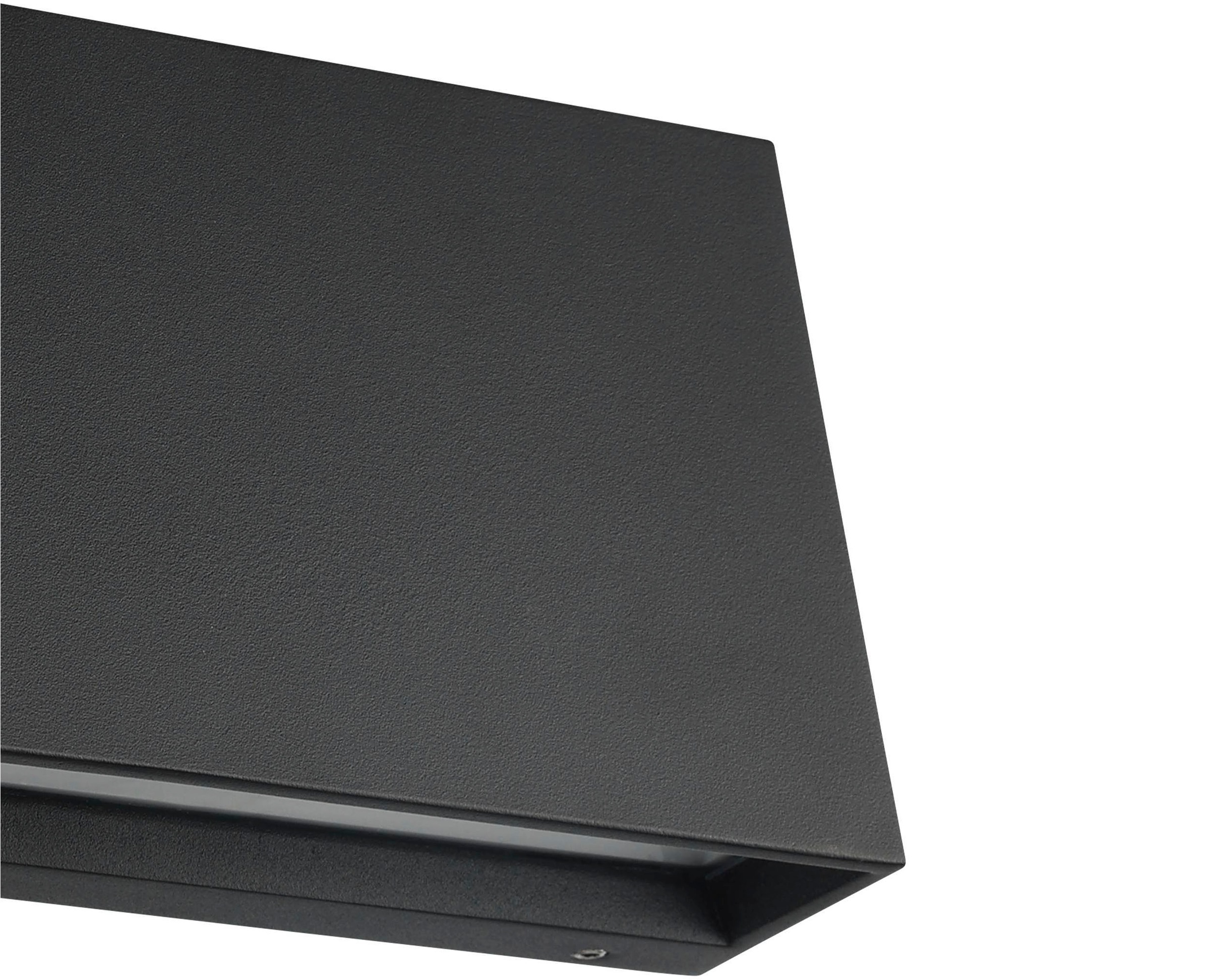 EGLO Wandleuchte »Spongano Wandlampe, Außenbeleuchtung, Aluminium und Glas, IP65, Lampe« LED-Modul 1 Stk. Kaltweiß | Neutralweiß | Warmweiß Wand-/Deckenleuchte - L20 x H12 x AL6 cm - schwarz - 1X9,5W inkl.